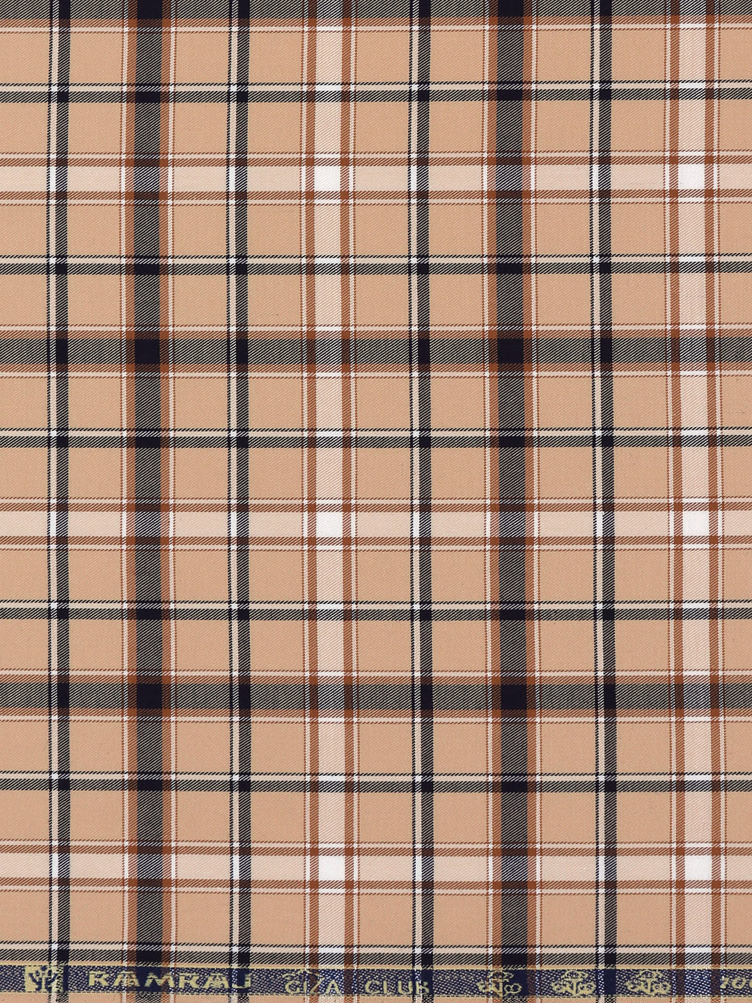 Giza Cotton Blend Checked Shirt Fabric Sandal Cascade - Image 3