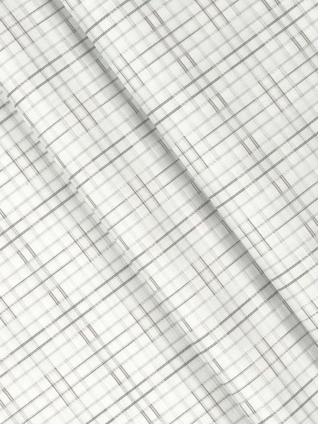 Giza Cotton Blend Checked White Shirt Fabric Jackpot - Image 2