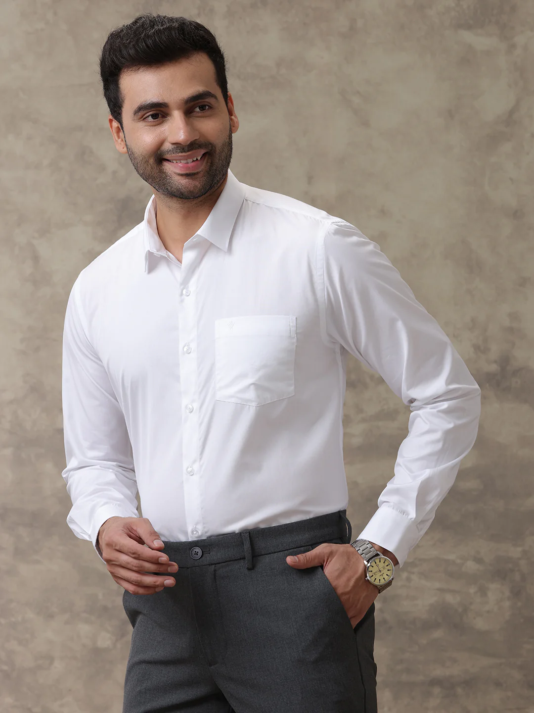 Giza Cotton White Shirt – Giza Club 6001 - Image 3
