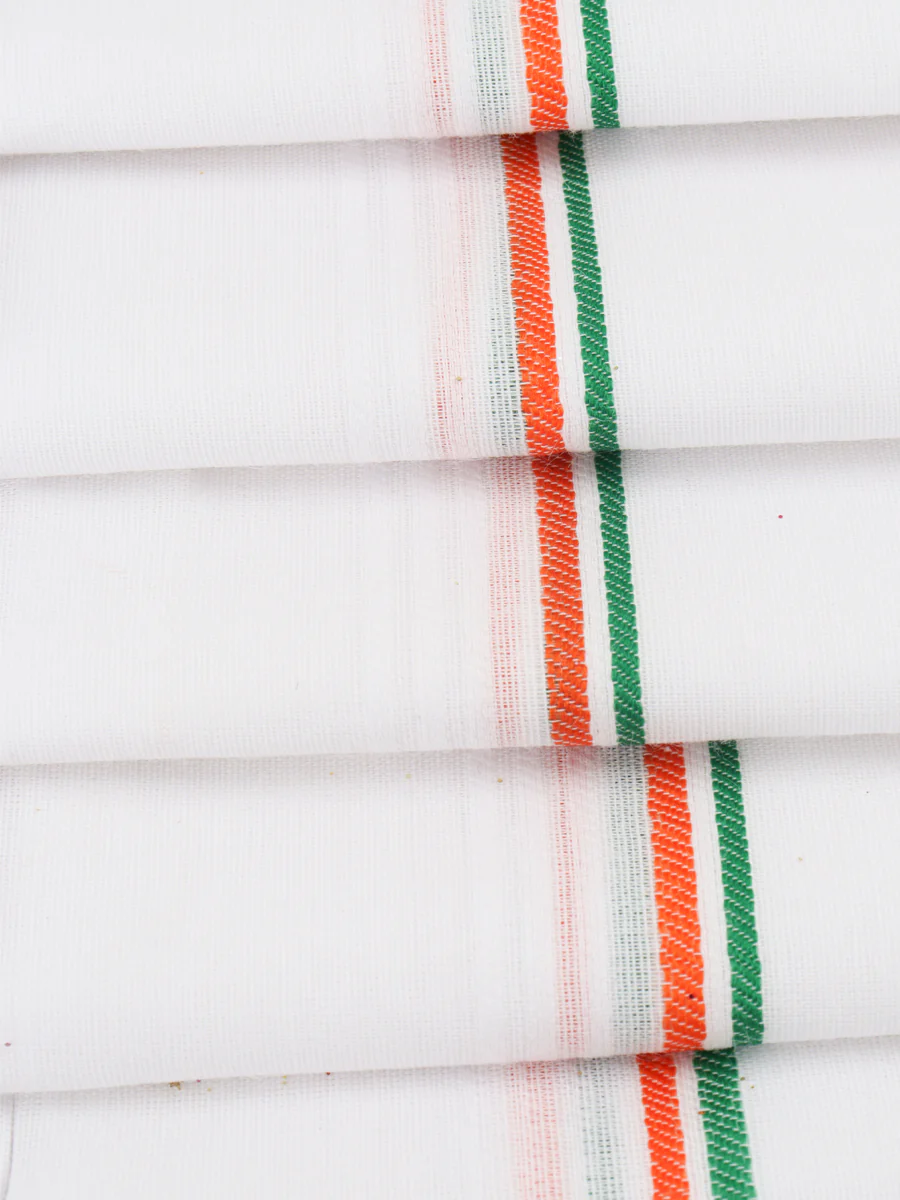Good Feel Congress Handkerchief White ( 5 PCs Pack ) - Image 3