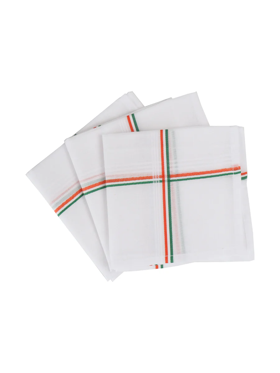 Good Feel Congress Handkerchief White ( 5 PCs Pack ) - Image 4