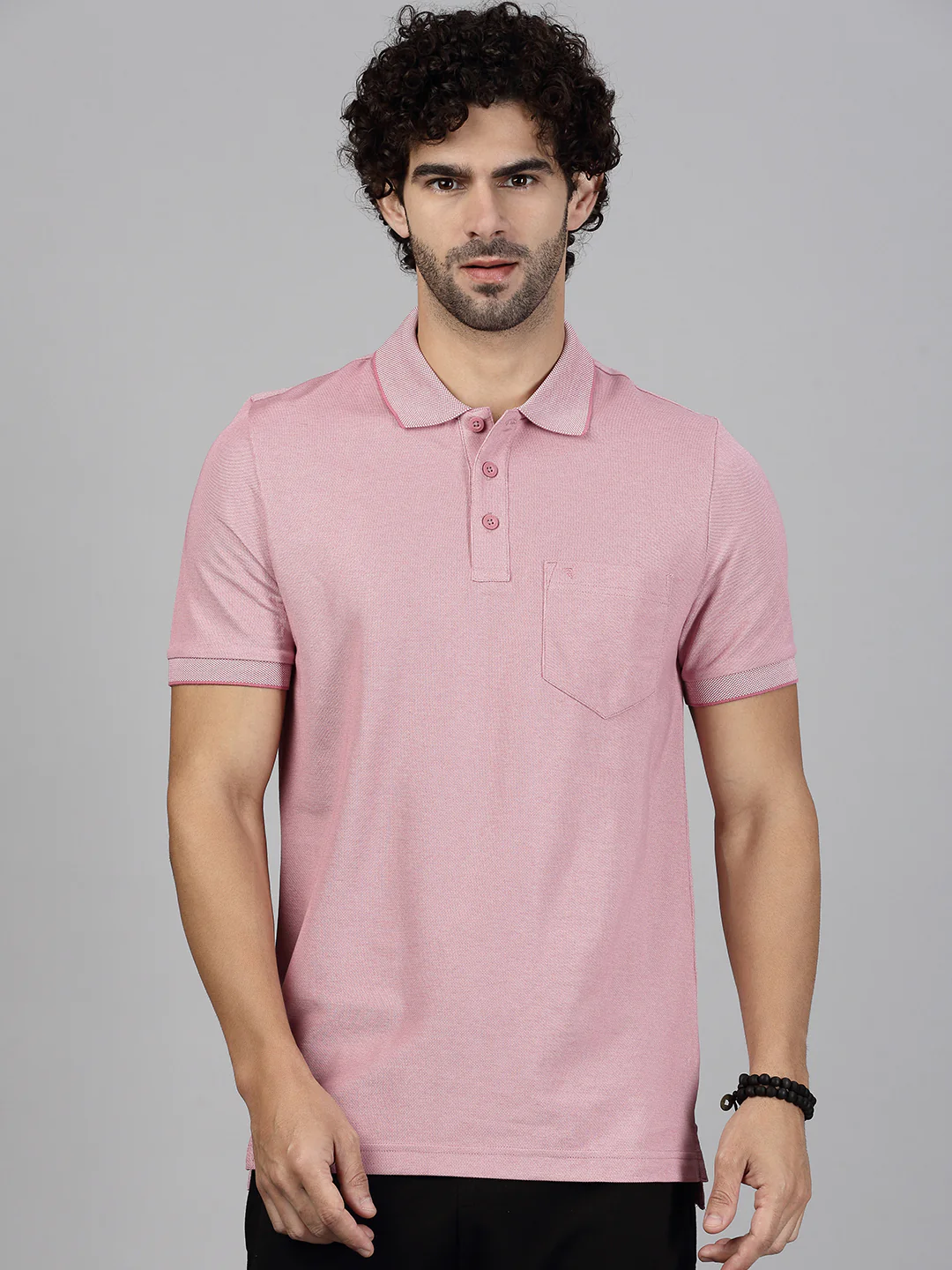 Heather Rose Polo T-shirt with Black Shorts Combo - Image 2