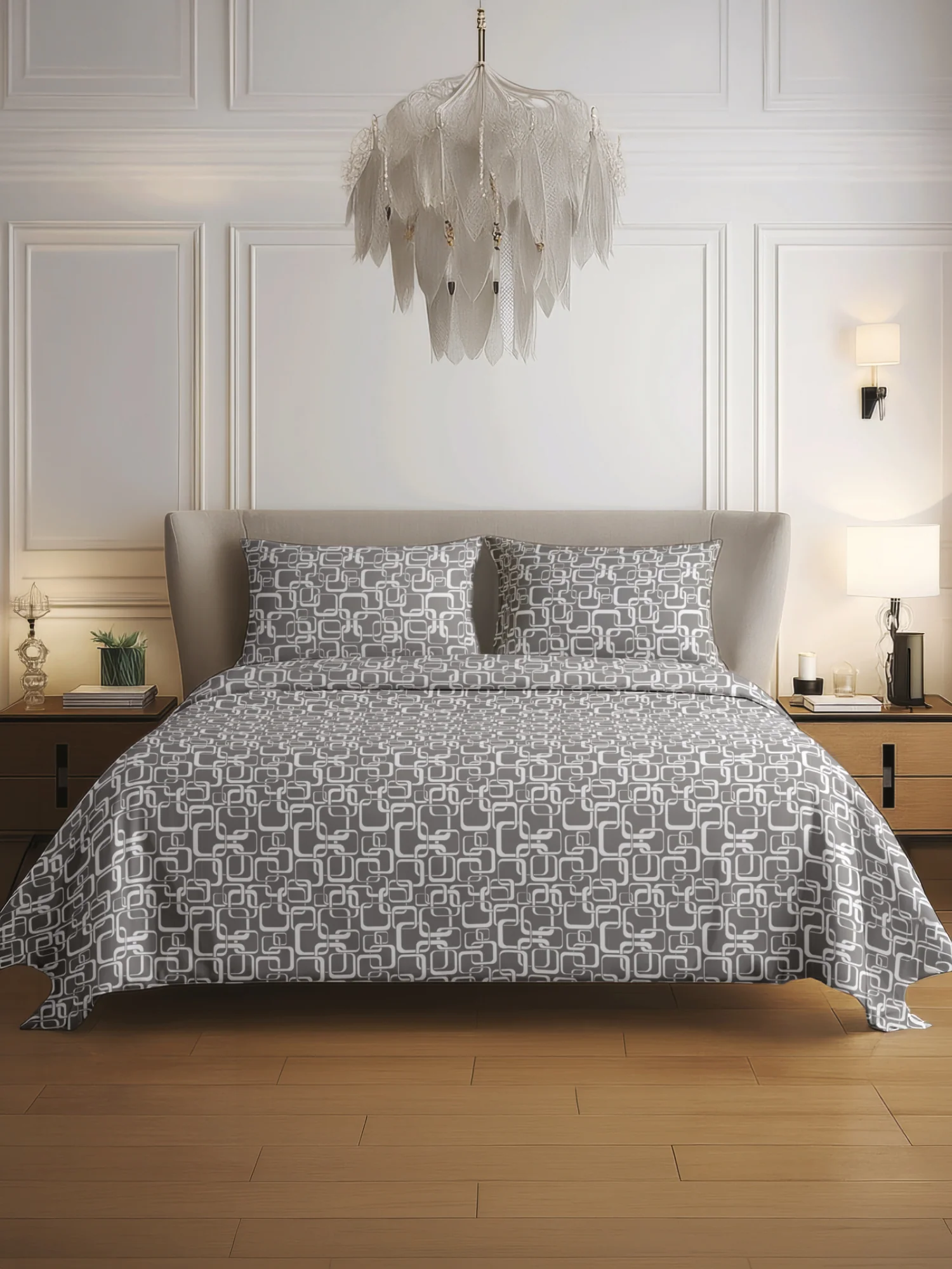 King Size Premium Cotton Bed Sheet & 2 Pillow Cover Set BSR02