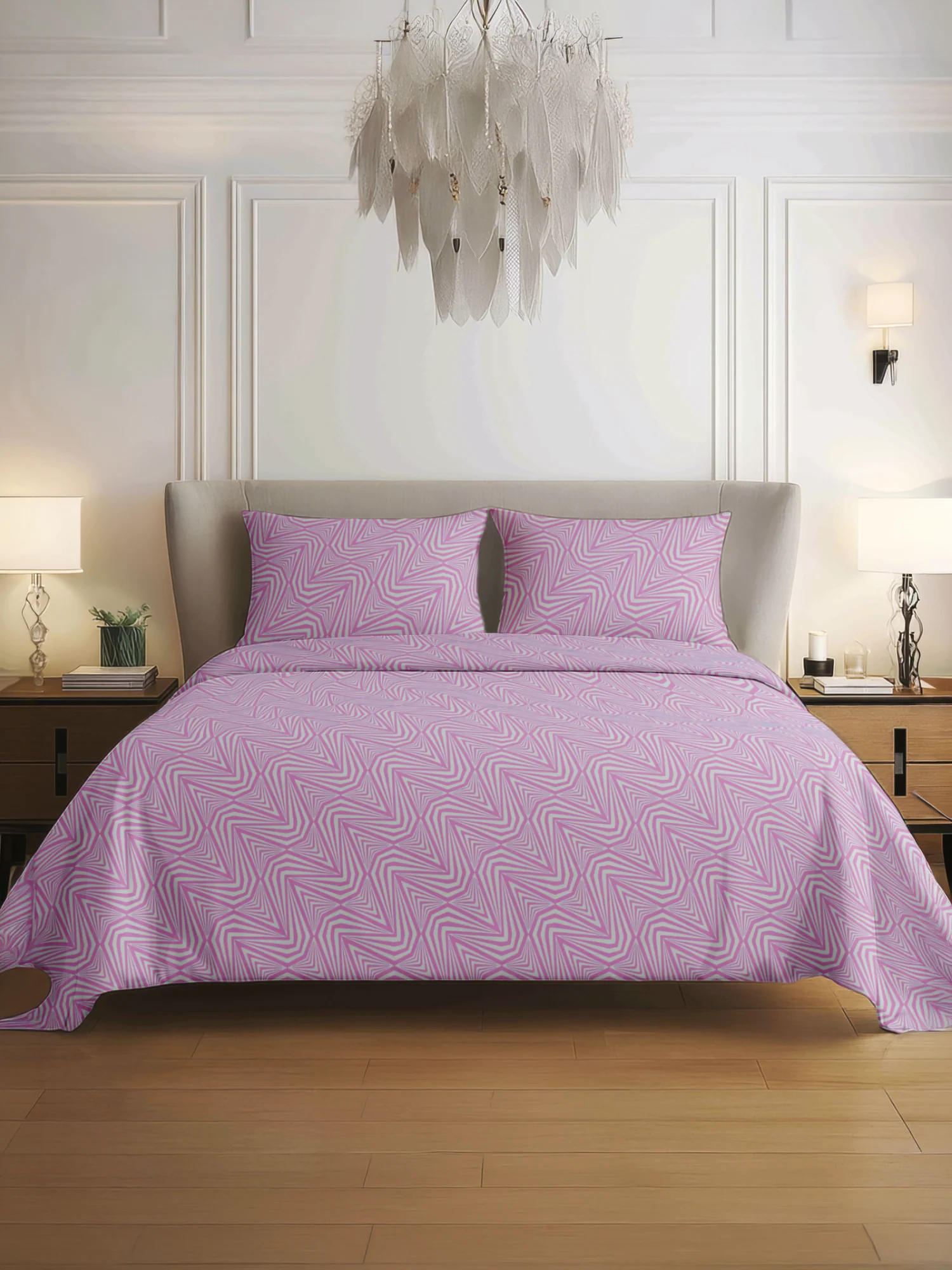 King Size Premium Cotton Bed Sheet & 2 Pillow Cover Set BTT01