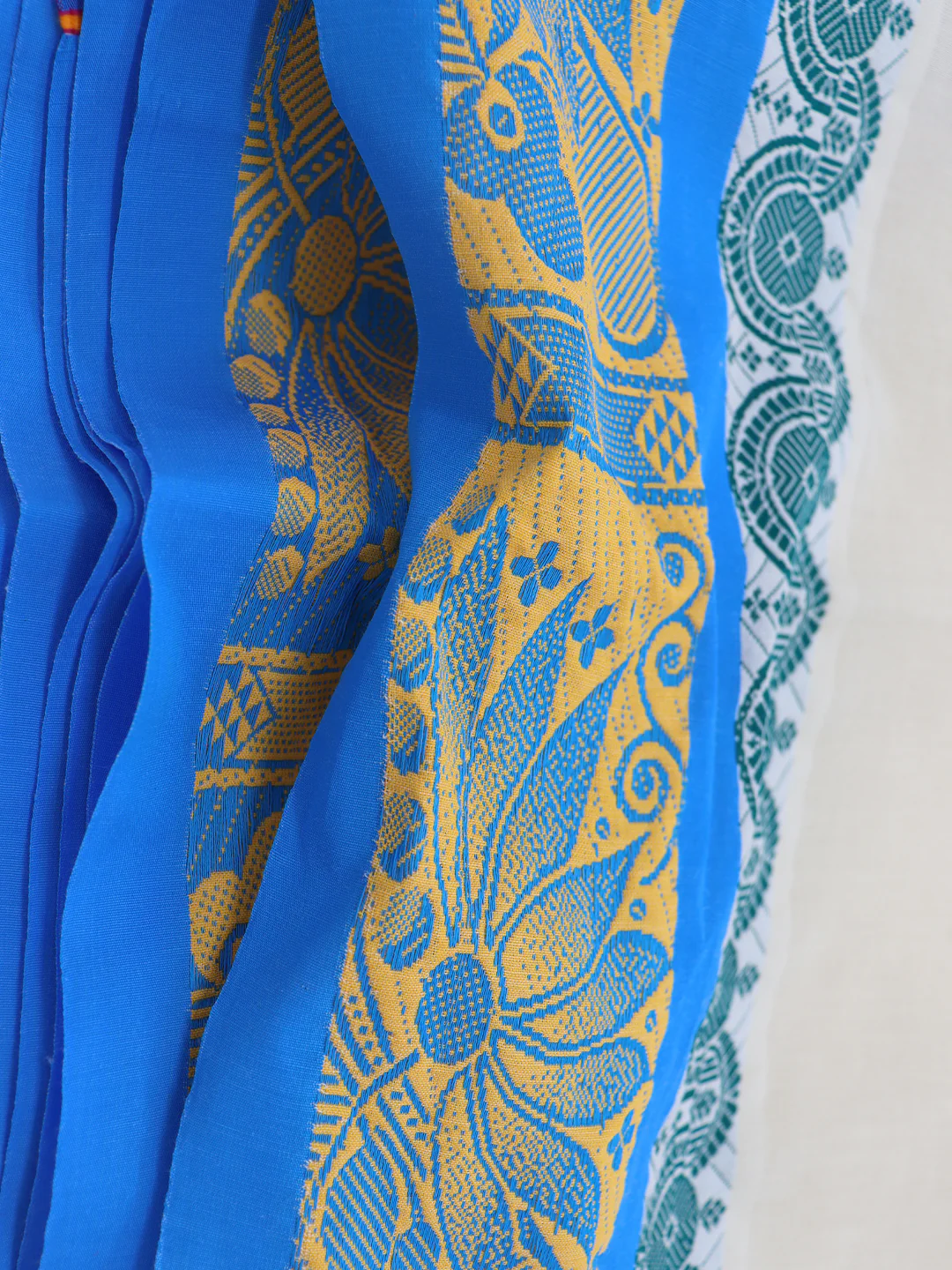 Kora Cotton Fancy Jari Border Panchakacham with Angavasthram (9+5) Fancy Pet Kora FPK01 - Image 3