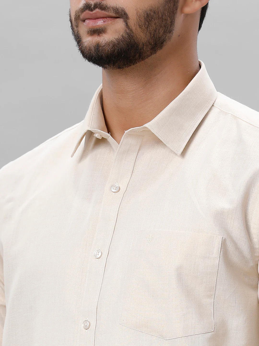 Like Father Like Son Full Sleeves Tissue Shirt & Dhoti Combo Gold - Image 6