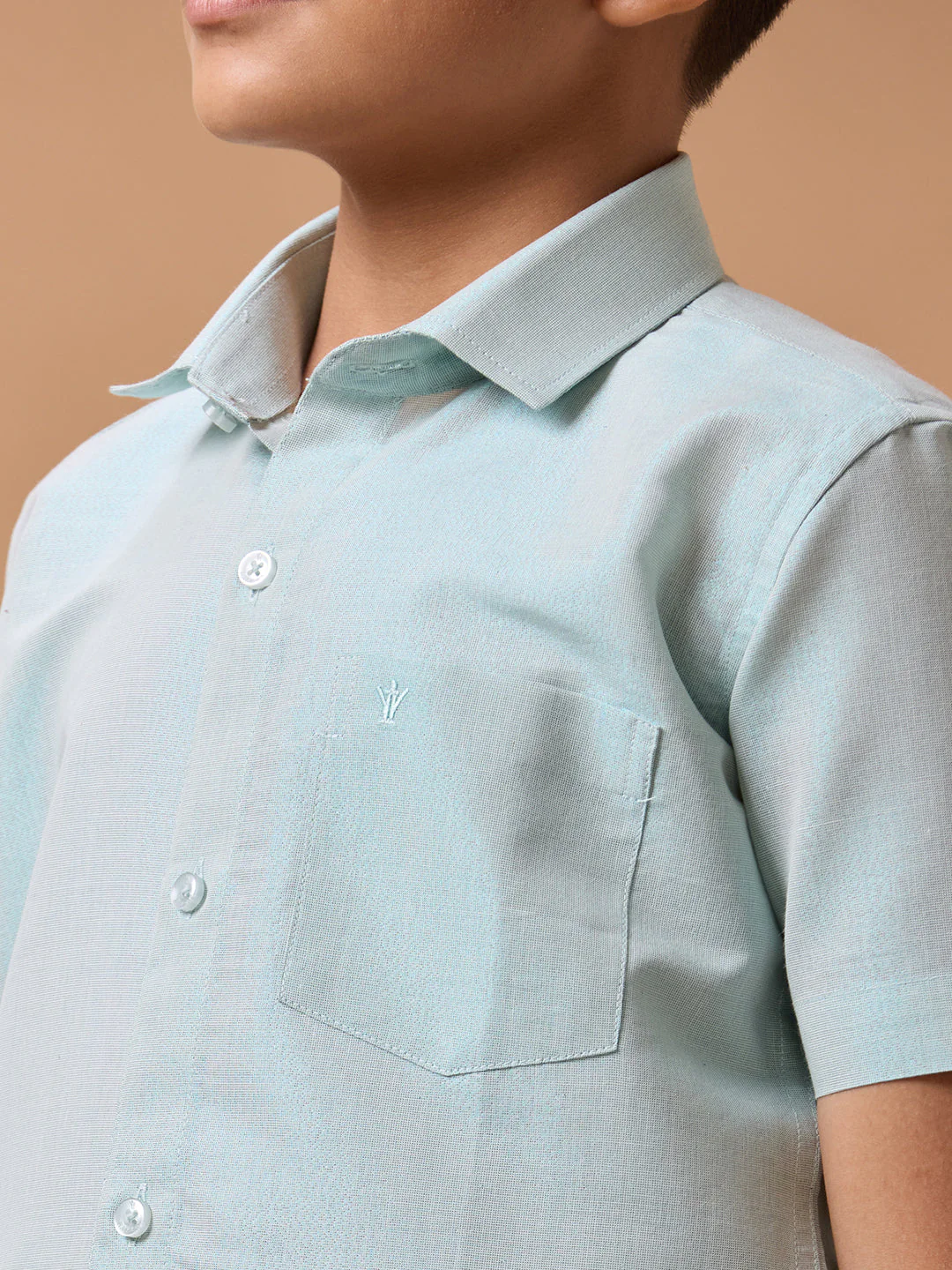 Like Father Like Son Tissue Dhoti & Shirt Combo Ramar Green - Image 9