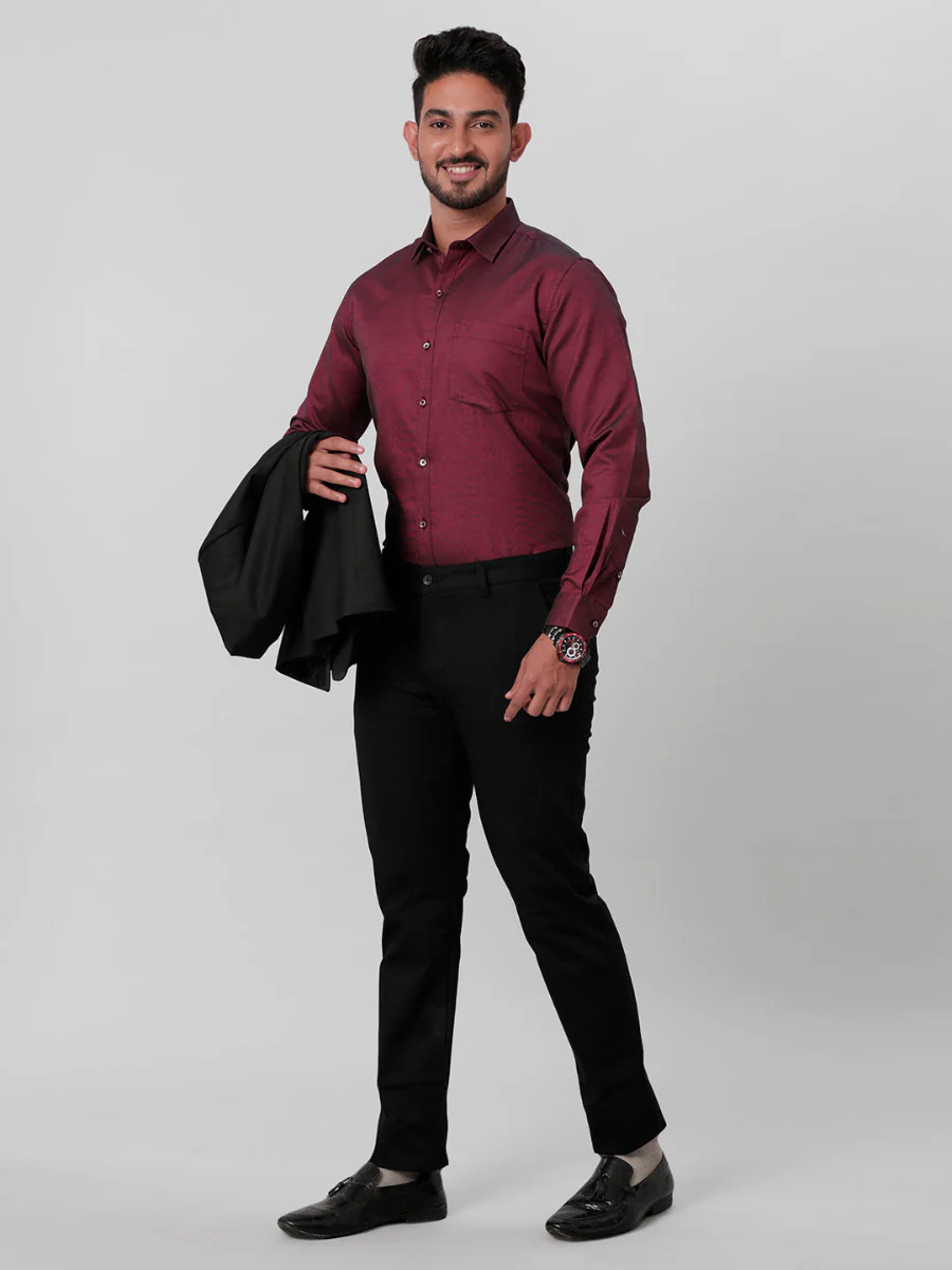 Linen Cotton Black Trim Fit Pants LC2 - Image 2