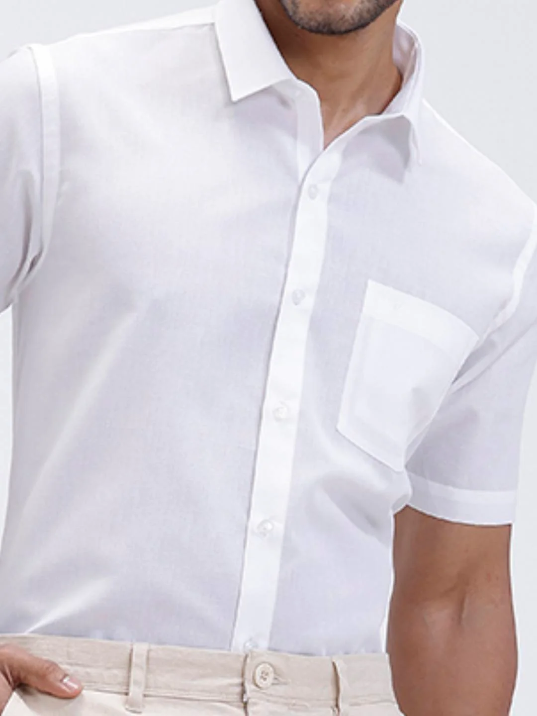 Linen Cotton Shirt and Beige Trousers Combo TR15501 - Image 7
