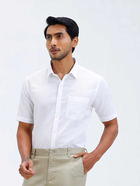 Linen Cotton Shirt and Light Olive Trousers Combo TR15505 - Image 4
