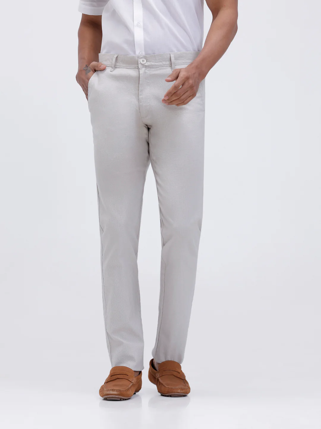 Linen Cotton Shirt and Off White Trousers Combo TR15503 - Image 6