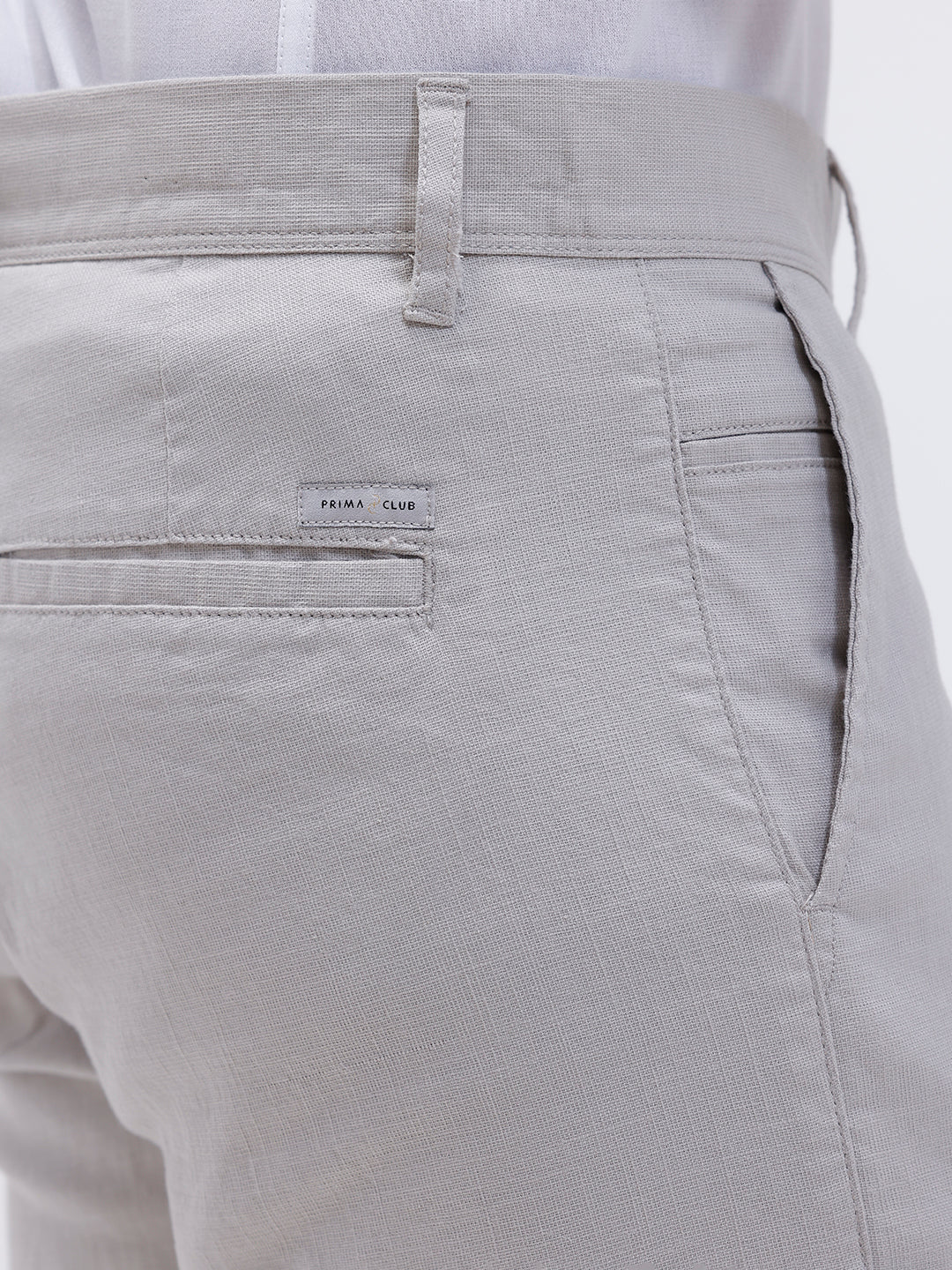 Linen Cotton Smart Fit Pants OffWhite - Image 4