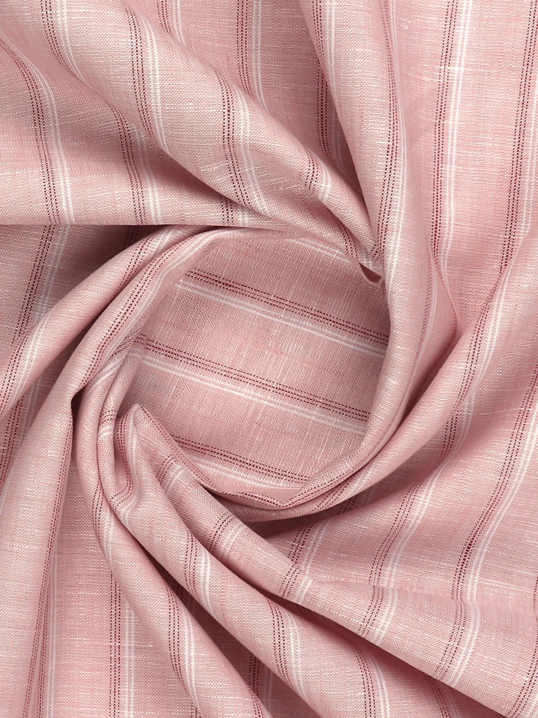 Linen Rich Light Pink Stripes Shirt Fabric Prime