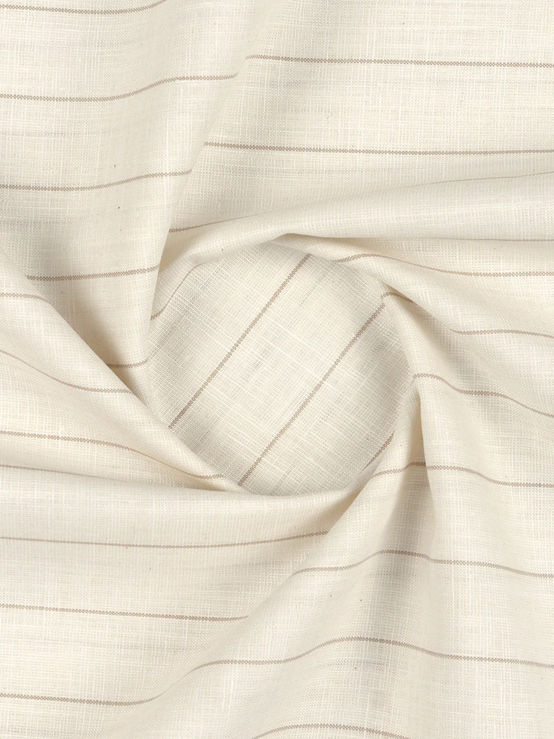 Linen Rich Light Yellow Stripes Shirt Fabric Prime