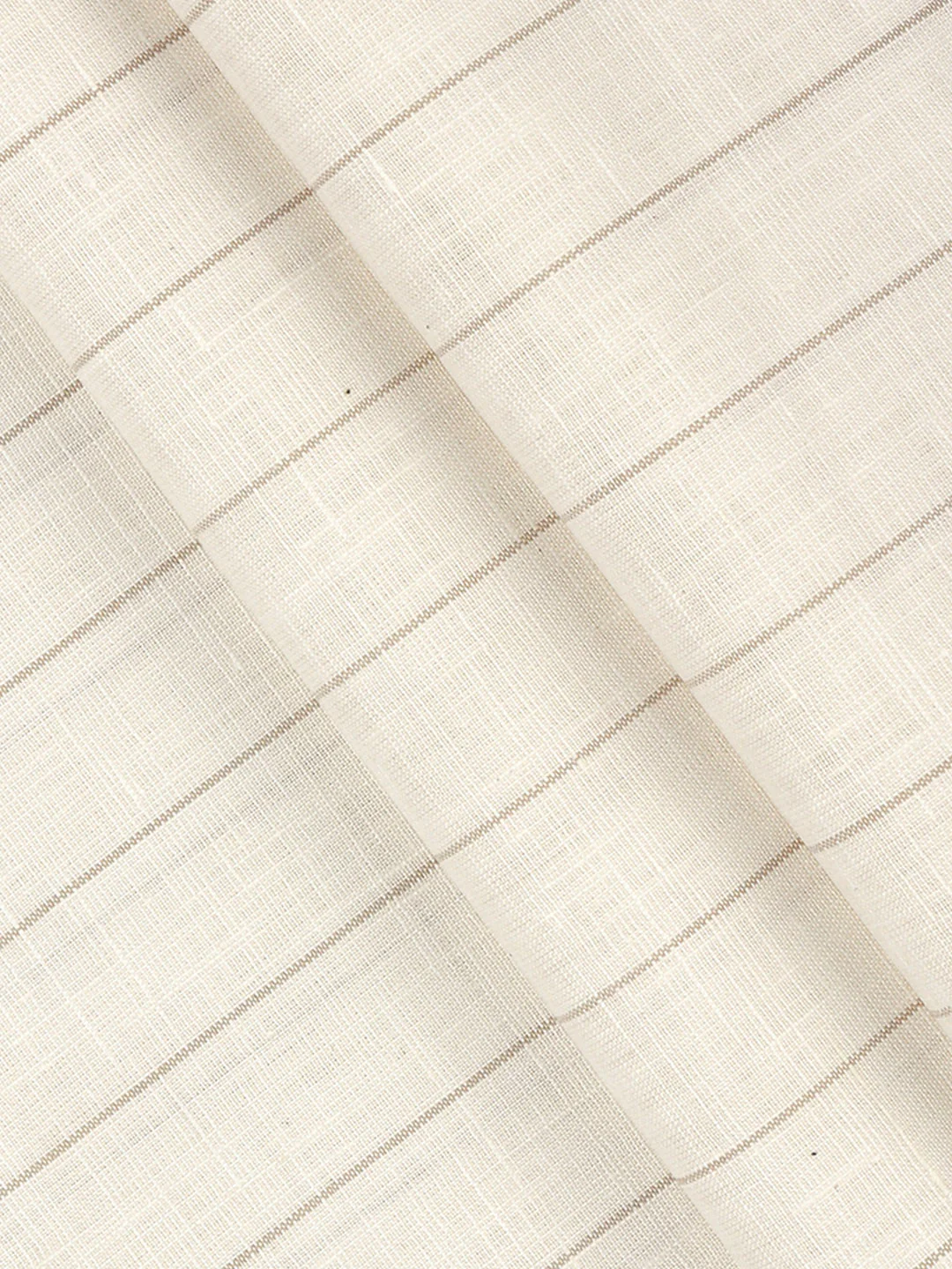 Linen Rich Light Yellow Stripes Shirt Fabric Prime - Image 2