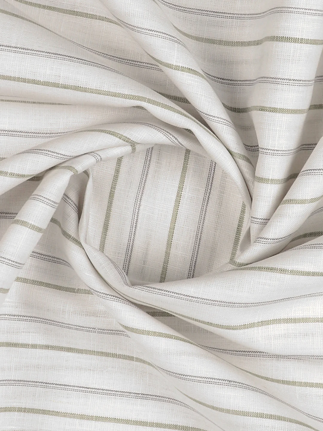 Linen Rich OffWhite Stripes Shirt Fabric Prime