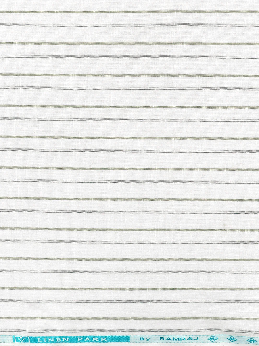 Linen Rich OffWhite Stripes Shirt Fabric Prime - Image 3