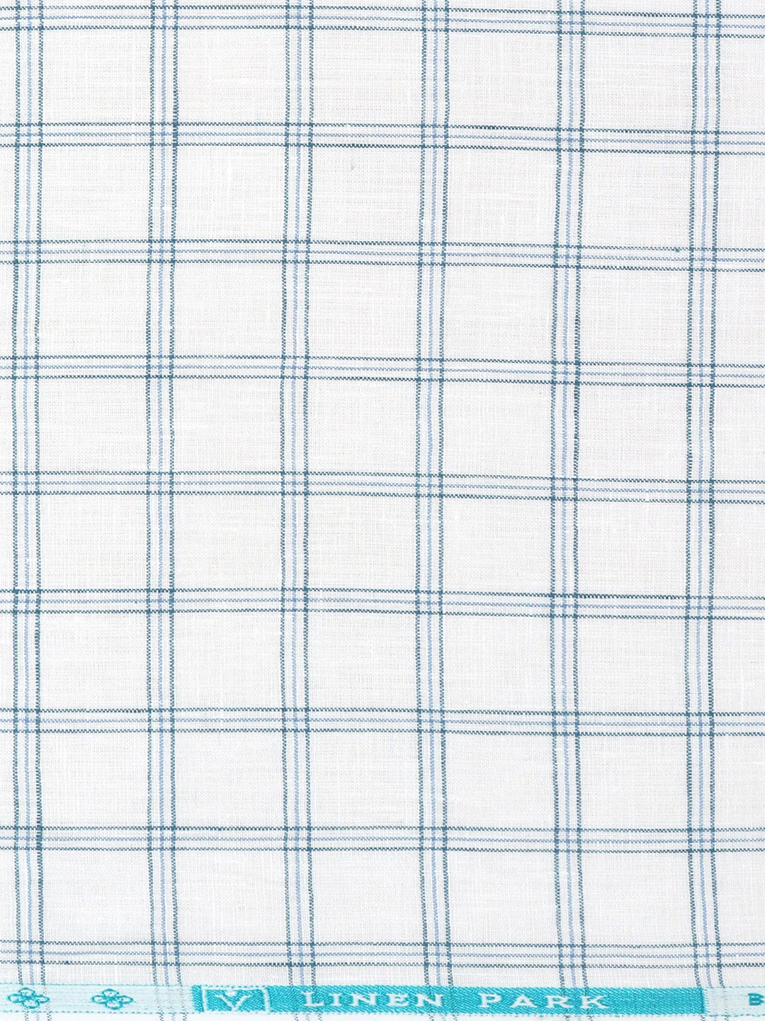 Linen Rich White Checks Shirt Fabric Prime - Image 3