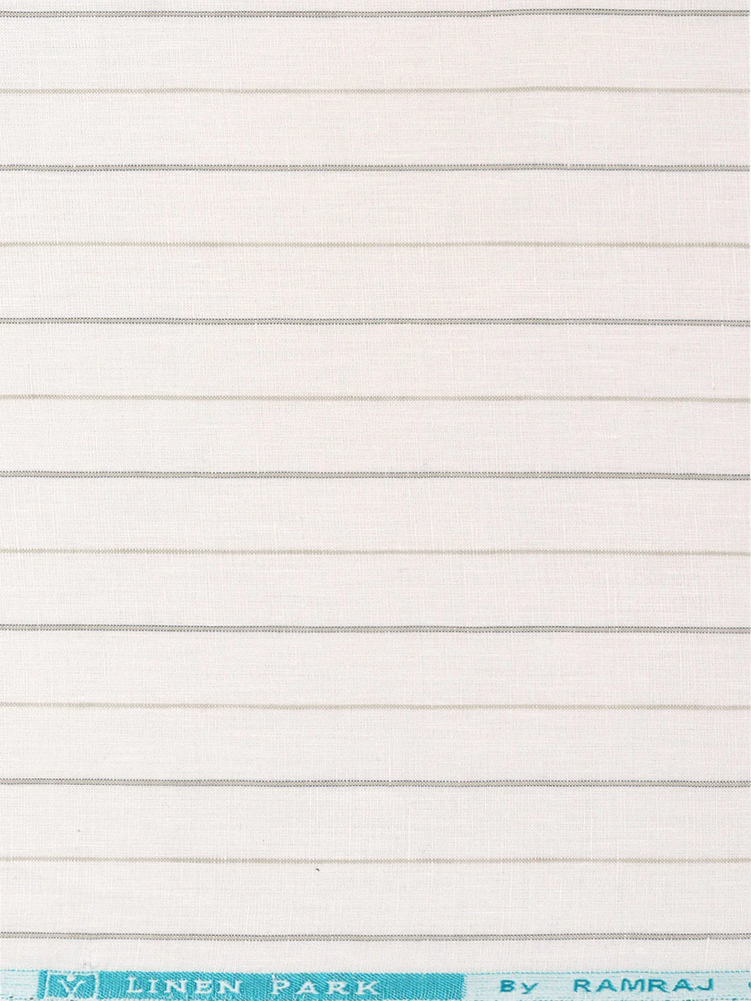 Linen Rich White Stripes Shirt Fabric Prime - Image 3