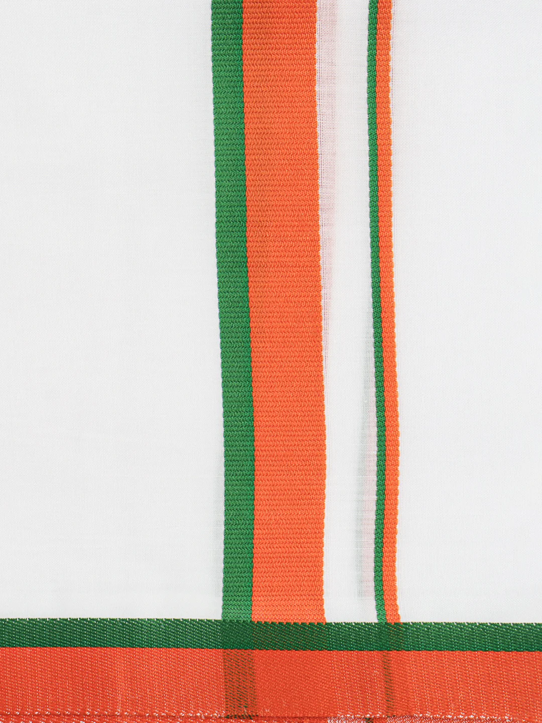 Men 100% Cotton Double Layer Political Dhoti & Towel Set BJP - Image 3