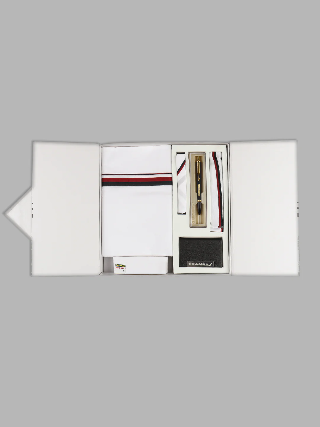Men 100% Cotton Double Layer Political Dhoti & Towel Set DMK - Image 2