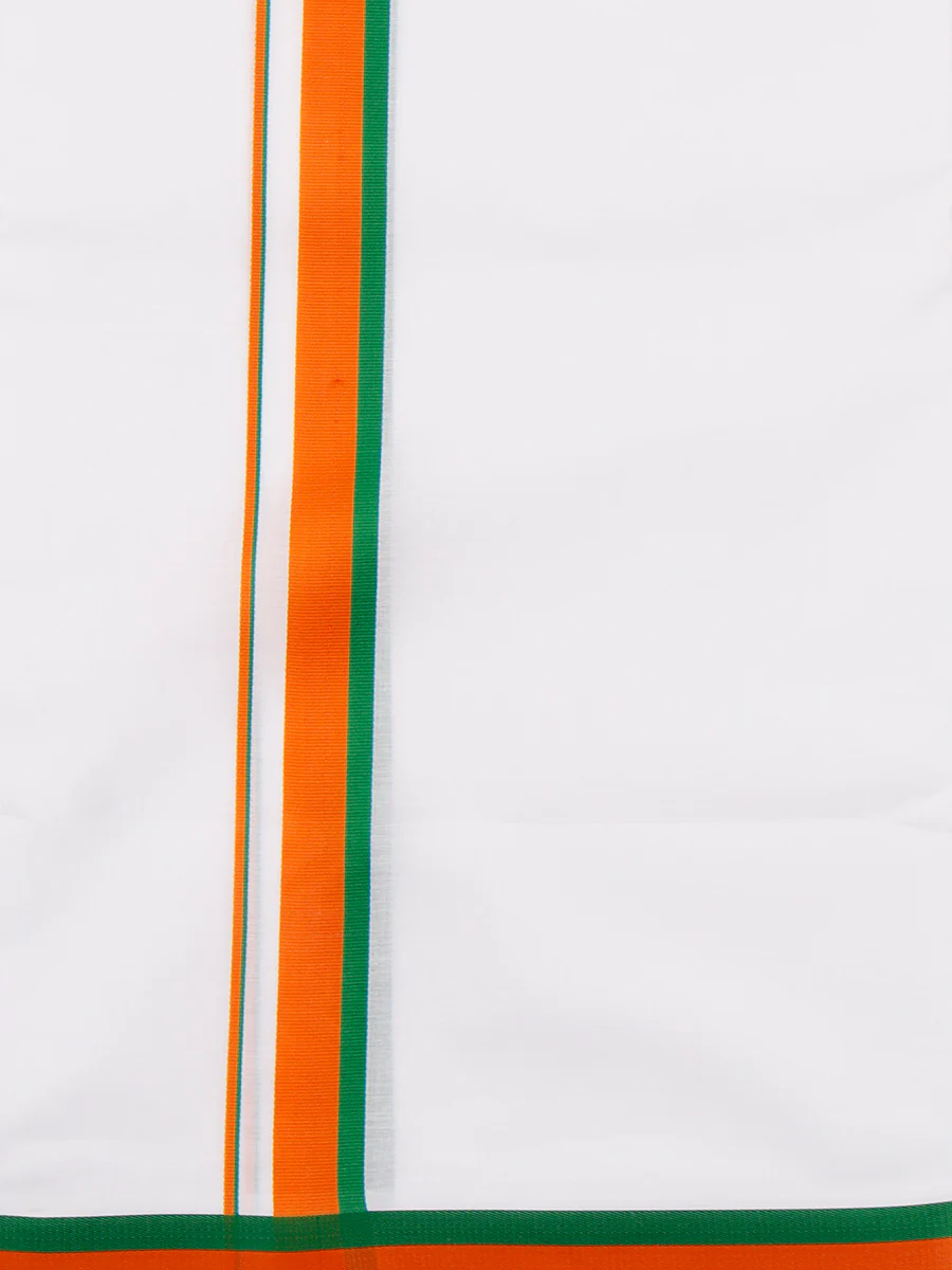 Men 100% Cotton Double Layer Political Dhoti & Towel Set Minister BJP - Image 4