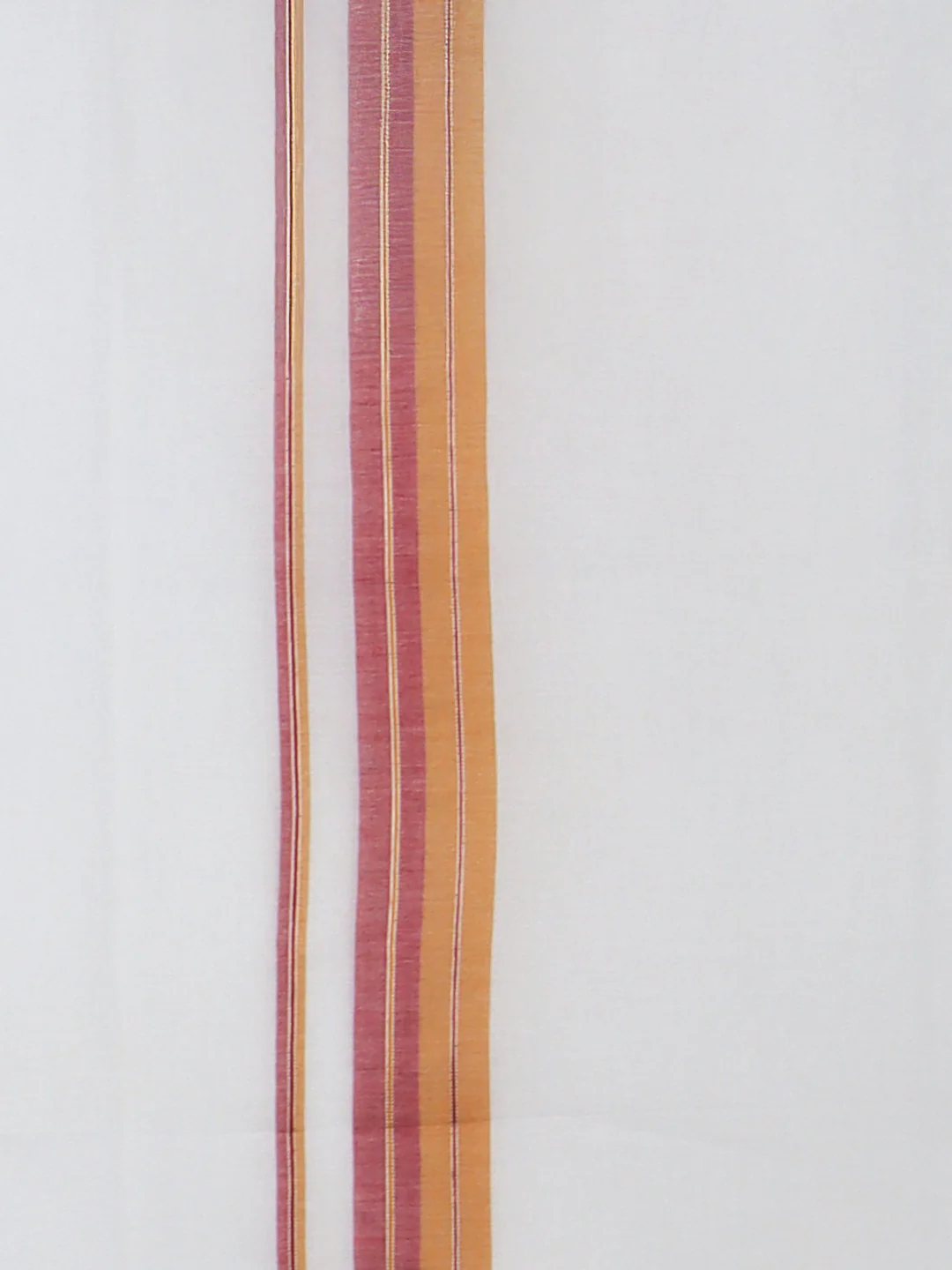 Men 100% Cotton Double Layer White Dhoti with Fancy Jari Border EJF10 - Image 4