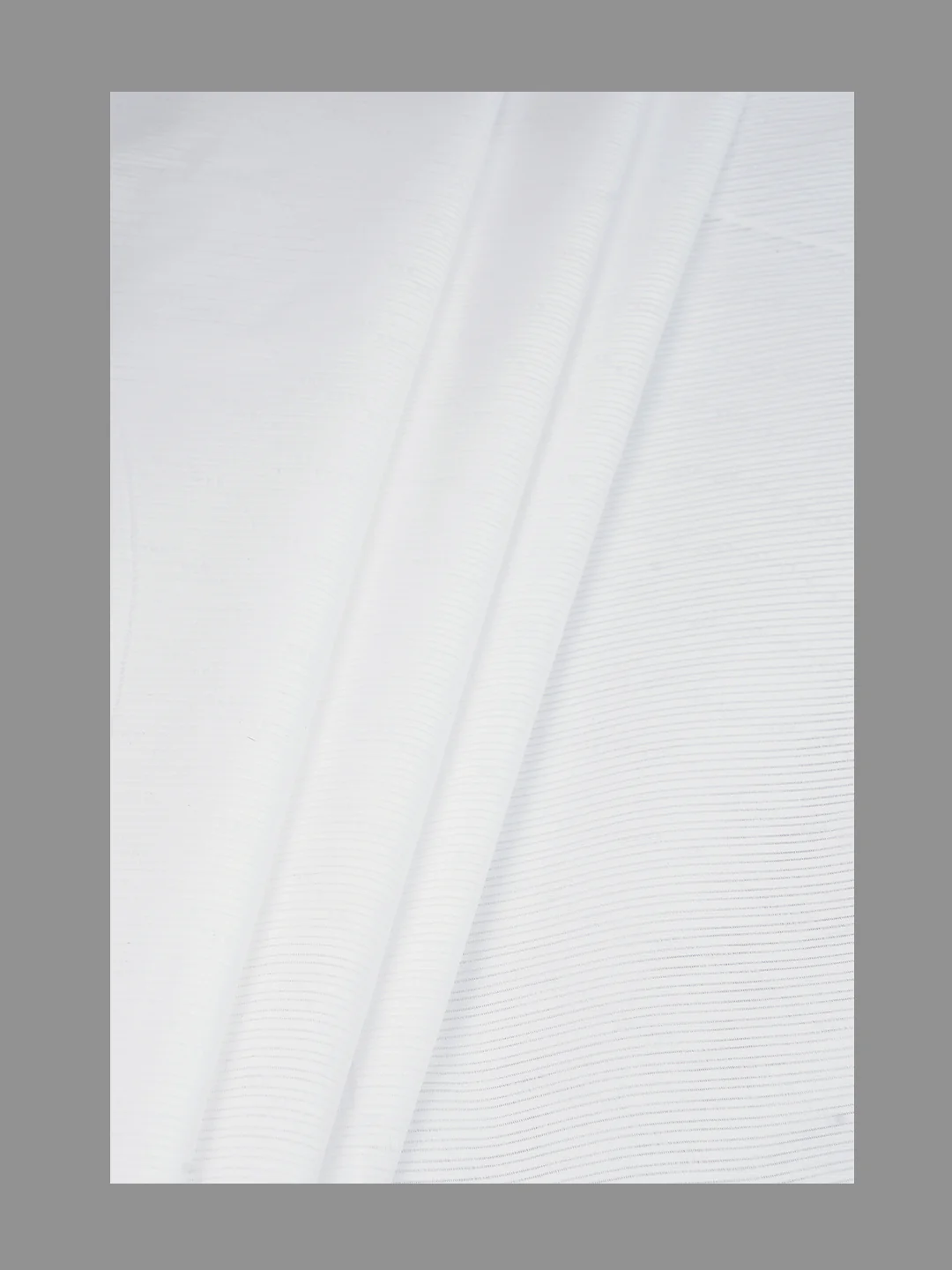 Men 100%Cotton Self Design Shirting White Forest 14 - Image 2