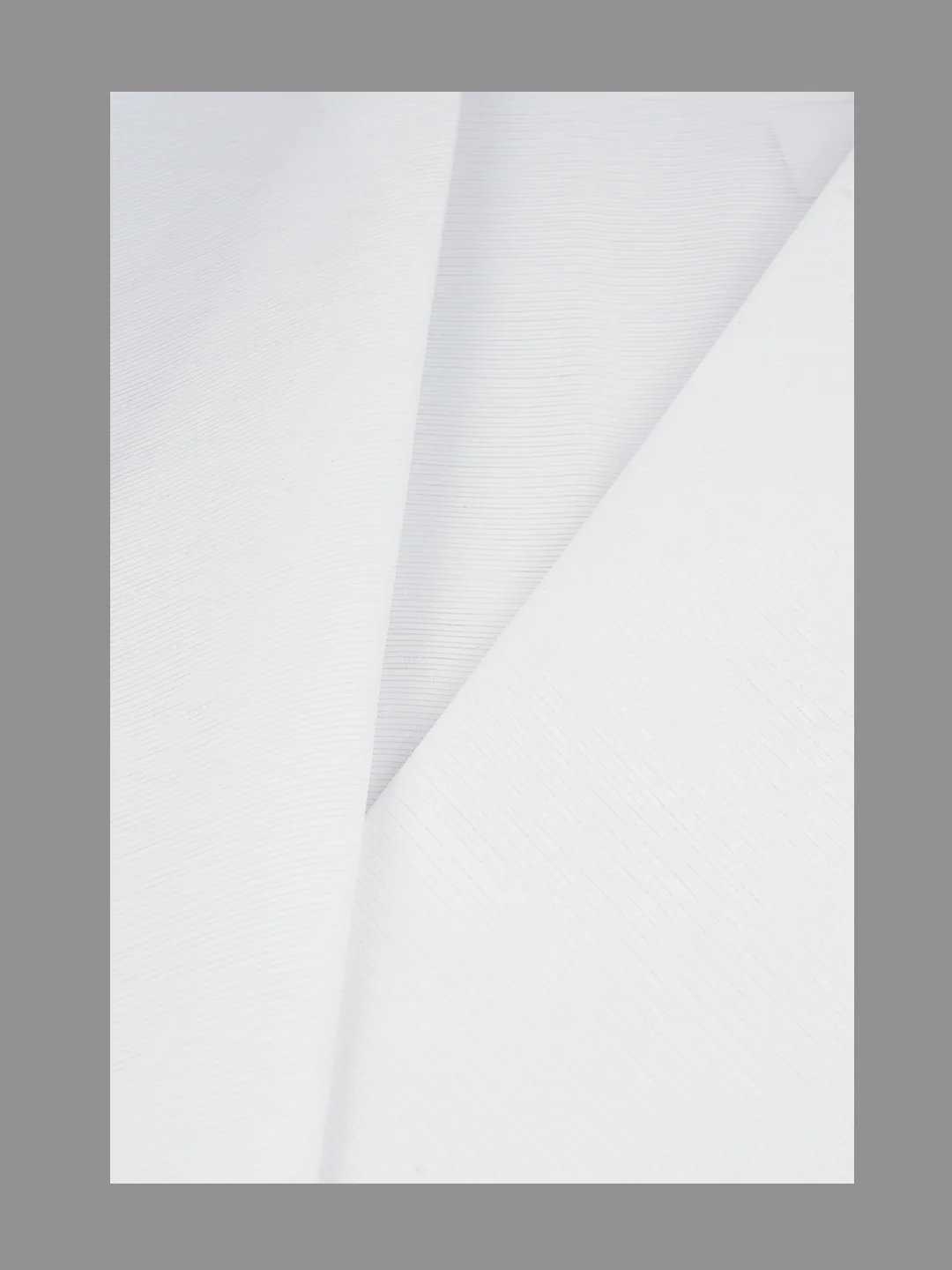 Men 100%Cotton Self Design Shirting White Forest 14 - Image 3
