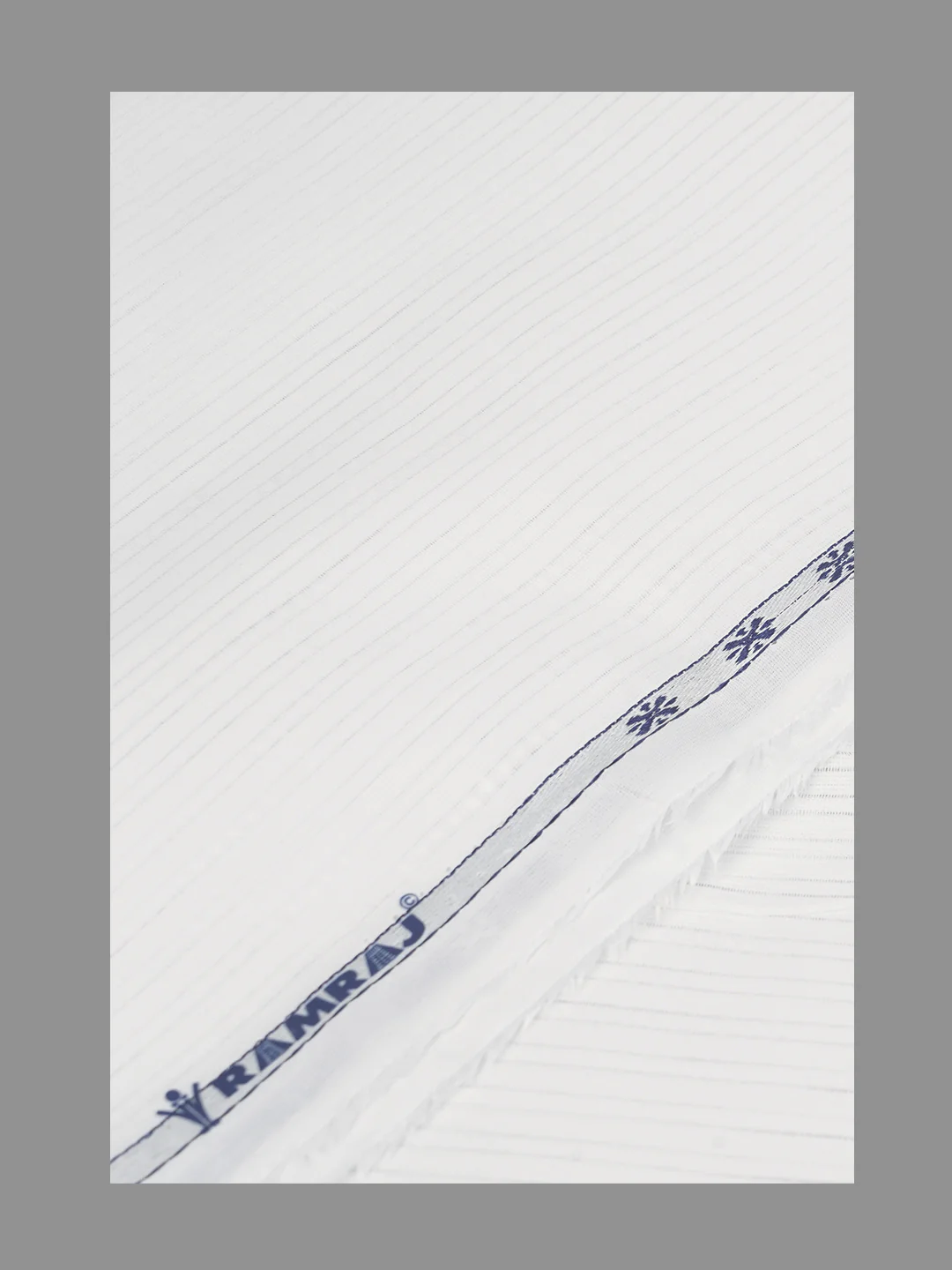Men 100%Cotton Self Design Shirting White Forest 15 - Image 2