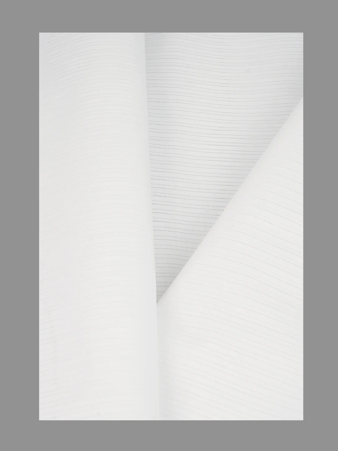 Men 100%Cotton Self Design Shirting White Forest 15 - Image 3