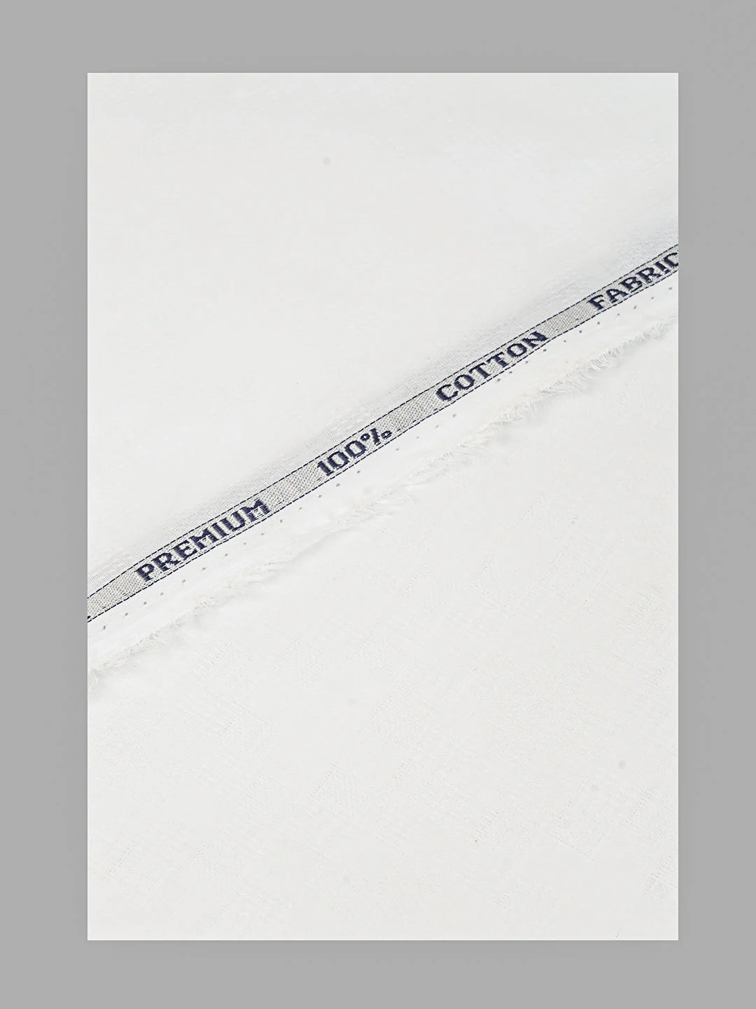 Men 100%Cotton Self Design Shirting White Forest 16 - Image 2