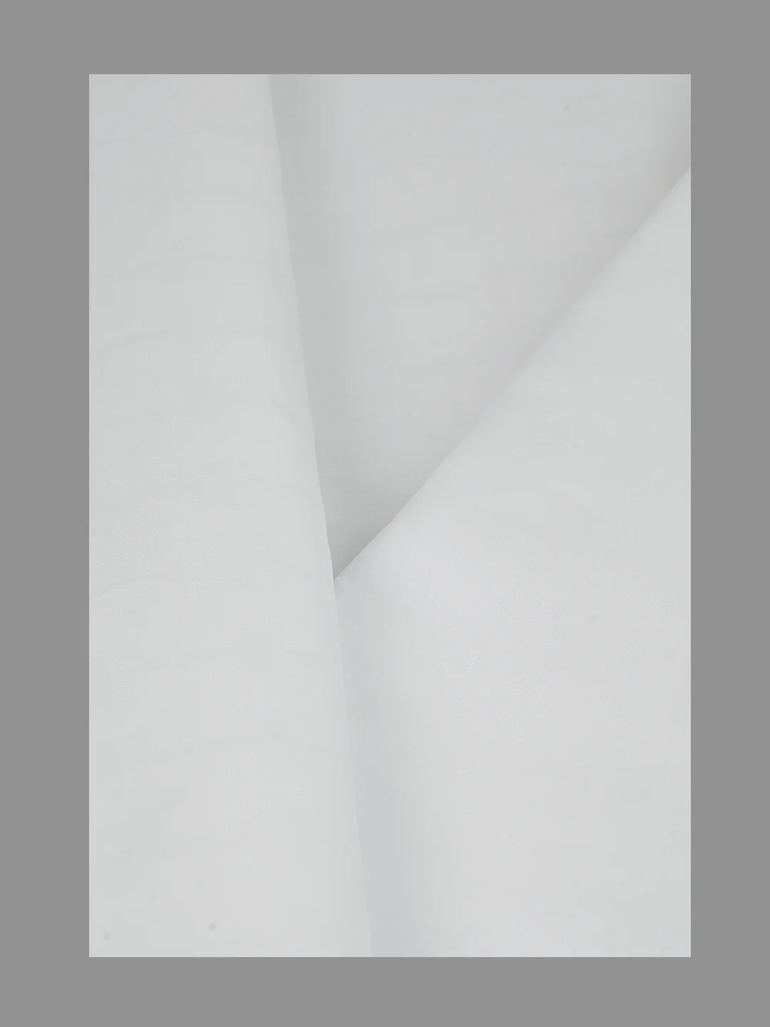 Men 100%Cotton Self Design Shirting White Forest 18 - Image 2