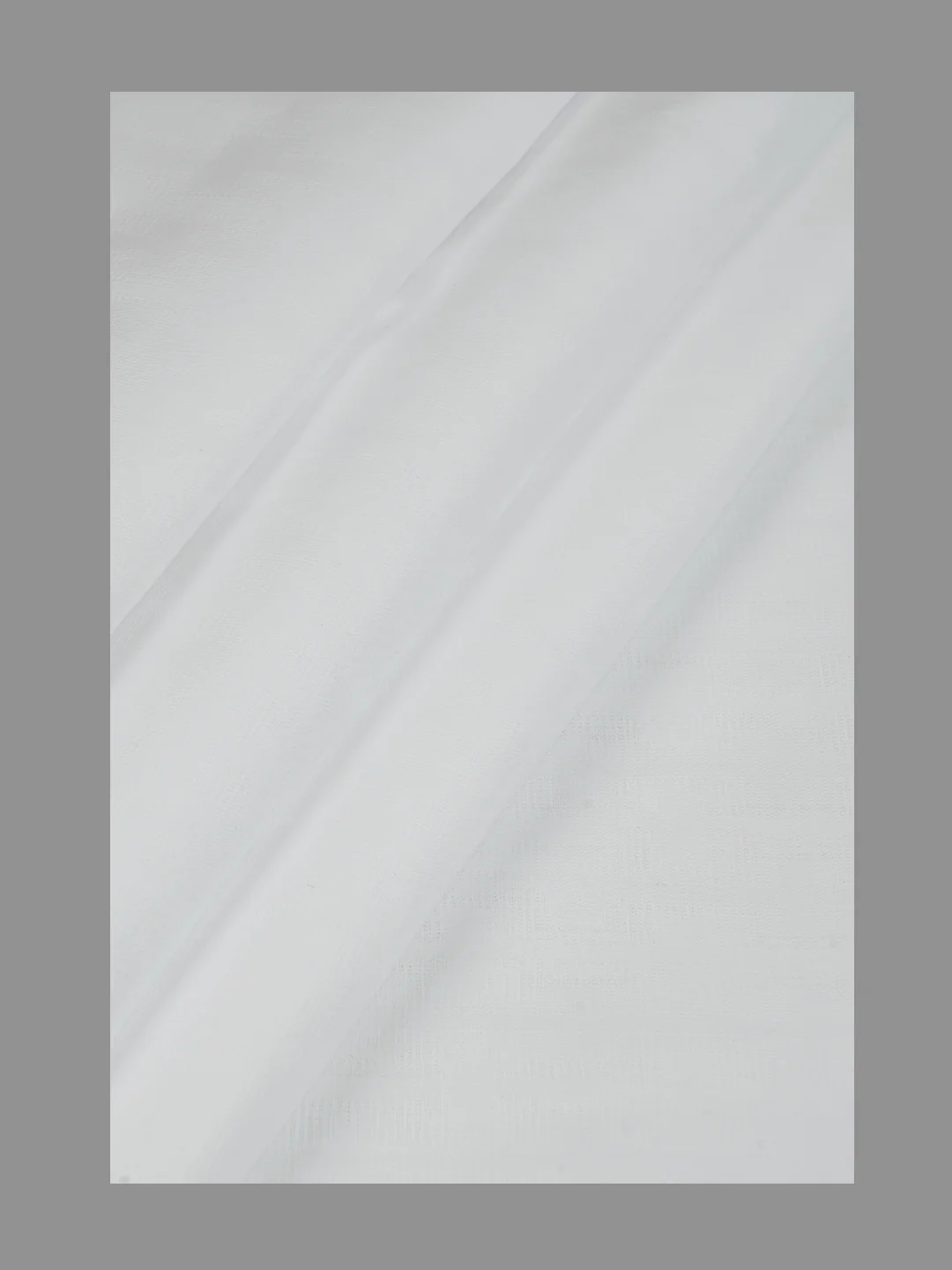 Men 100%Cotton Self Design Shirting White Forest 18 - Image 3