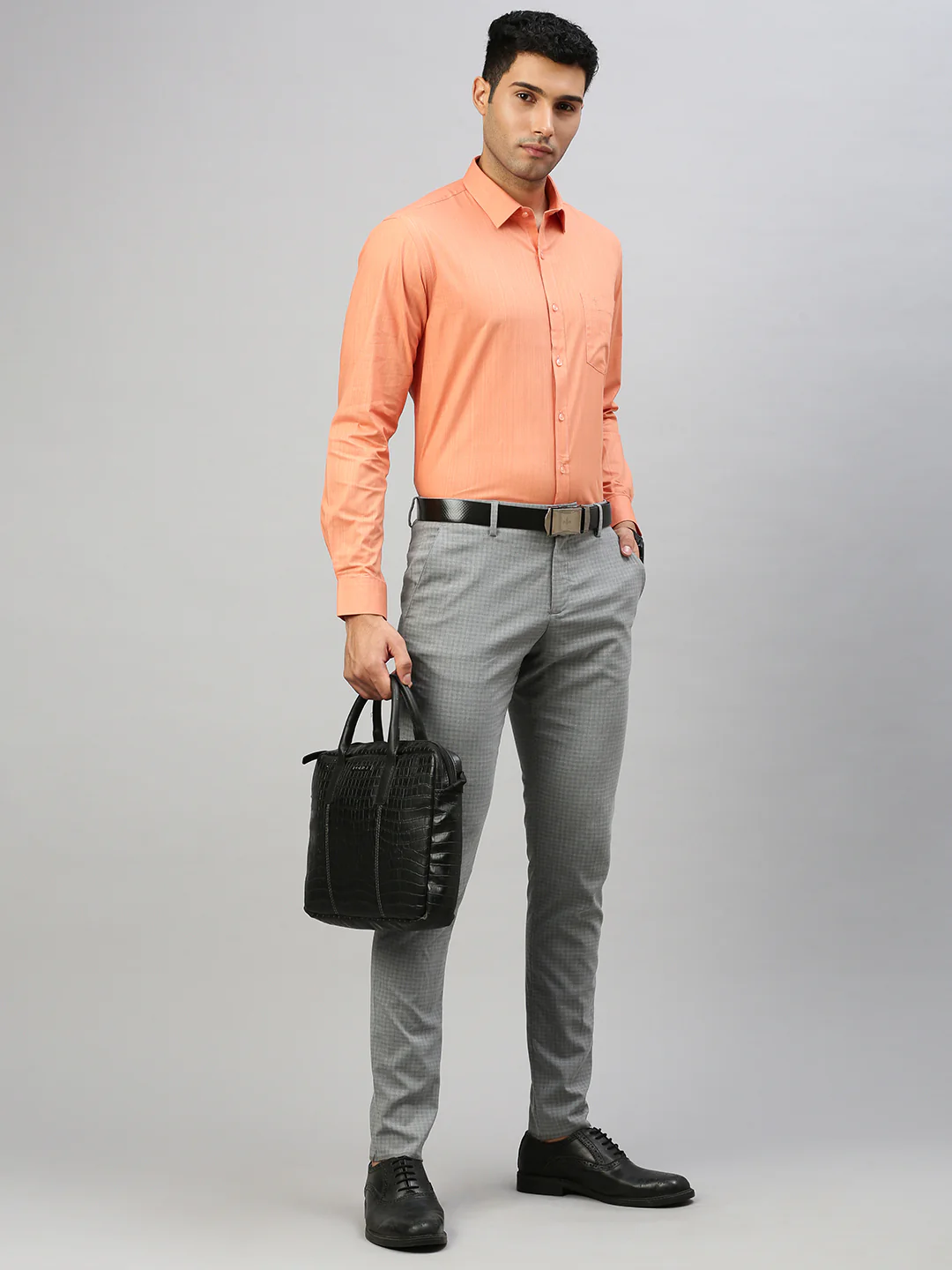 Men 100% Cotton Shirt Copper Brown T37 TM4 - Image 5