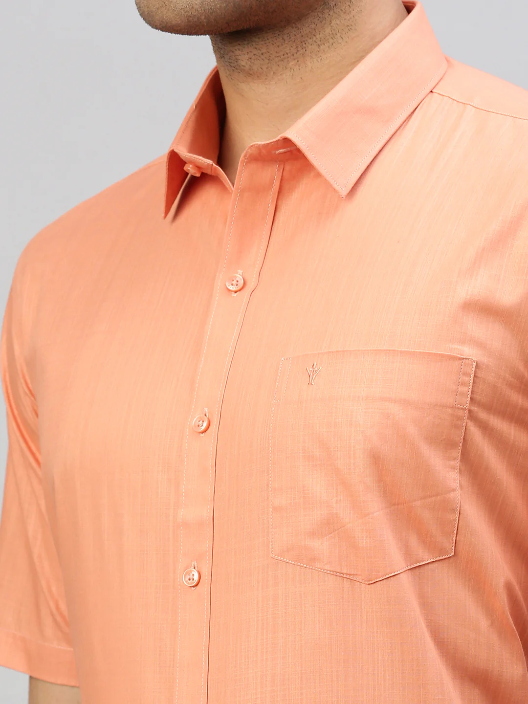 Men 100% Cotton Shirt Copper Brown T37 TM4 - Image 7