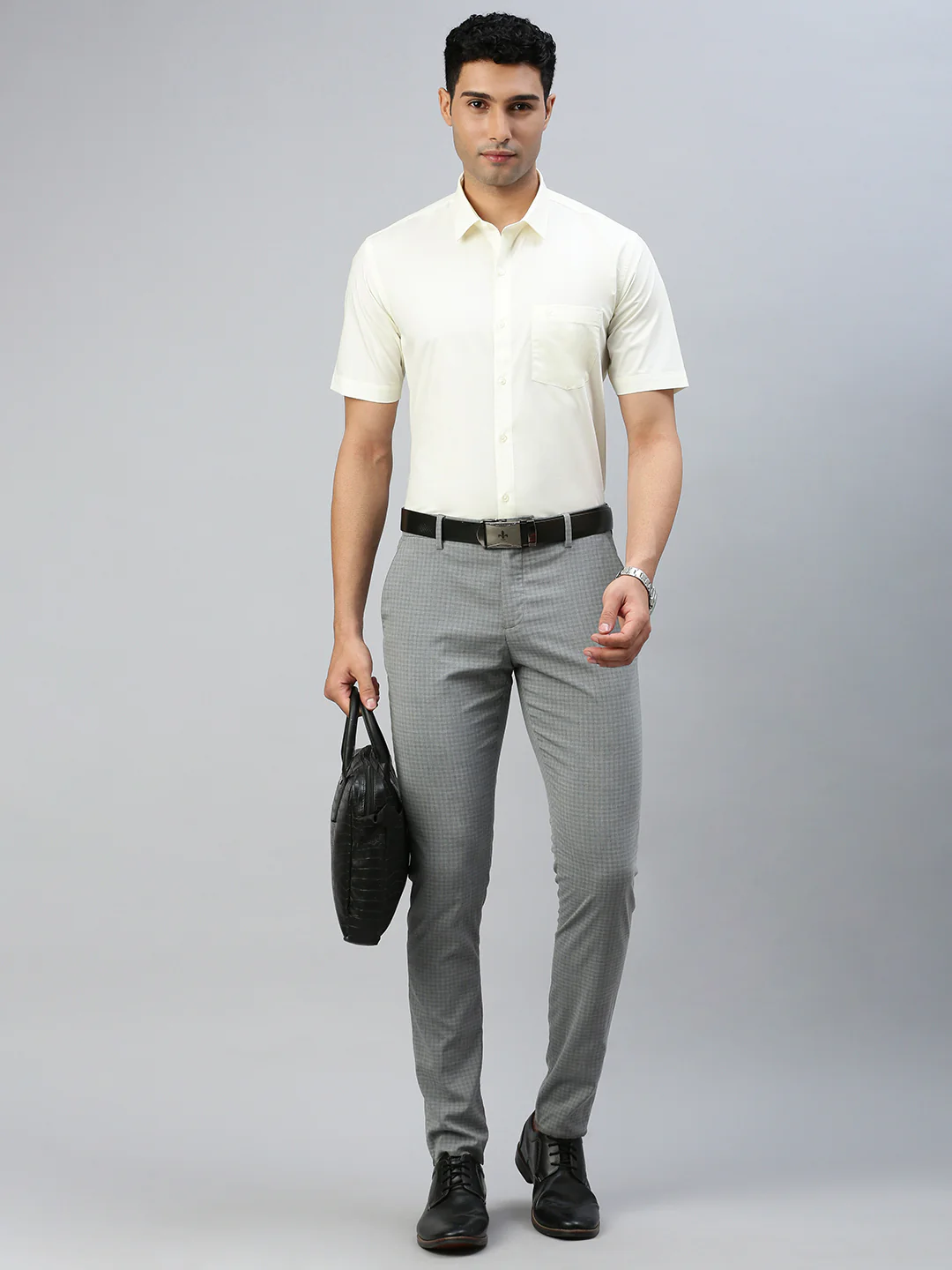 Men 100% Cotton Shirt Cream Sammantham - Image 7