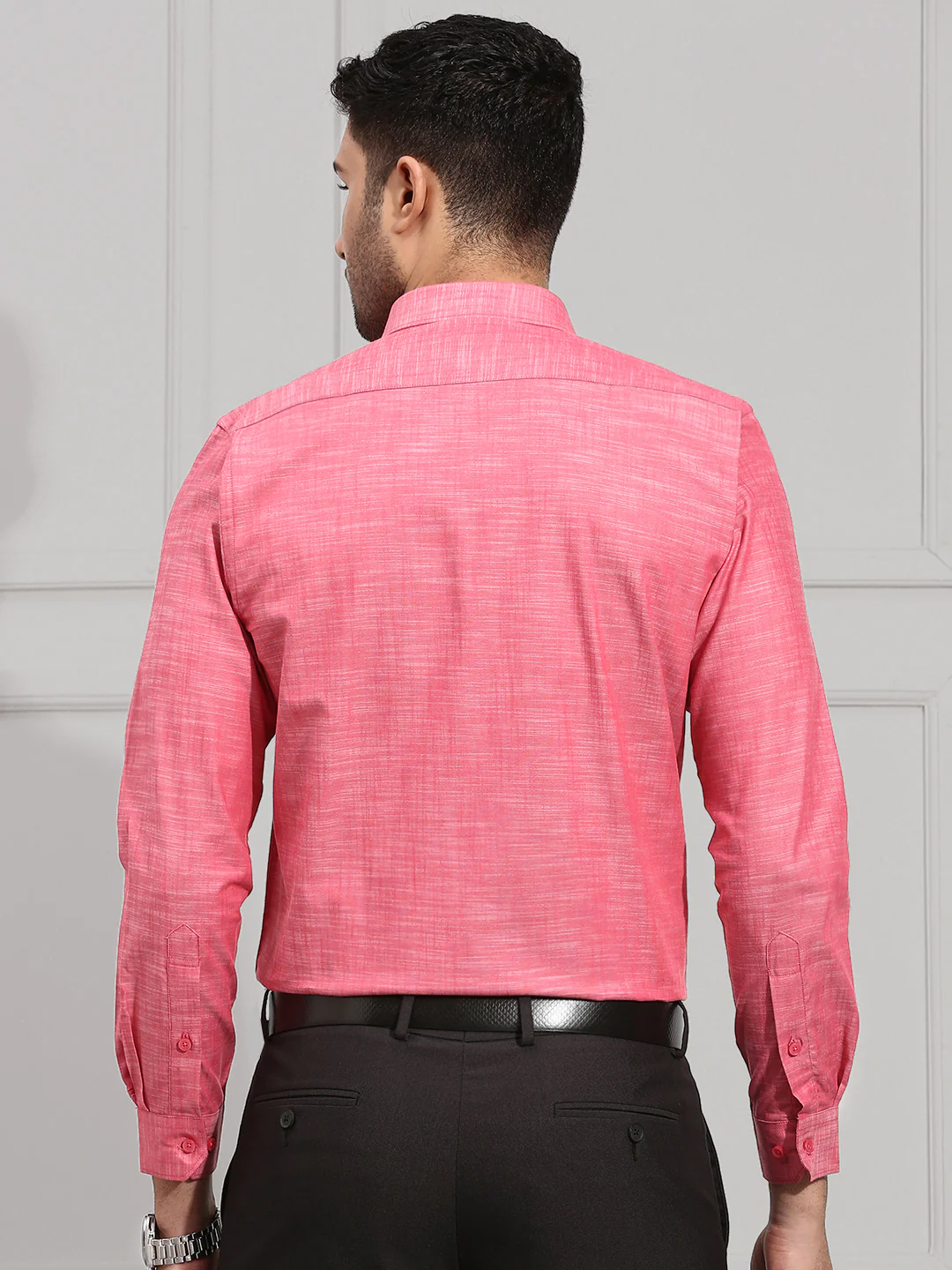 Men 100% Cotton Shirt Pink CL2 GT1 - Image 7
