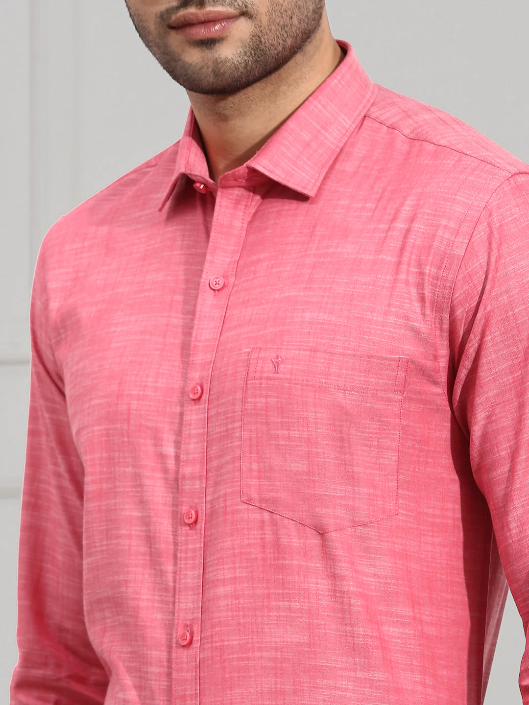 Men 100% Cotton Shirt Pink CL2 GT1 - Image 8