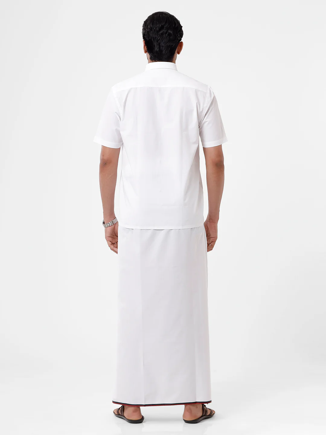 Men 100% Cotton Single Layer Political Dhoti First Rank DMK - Image 4