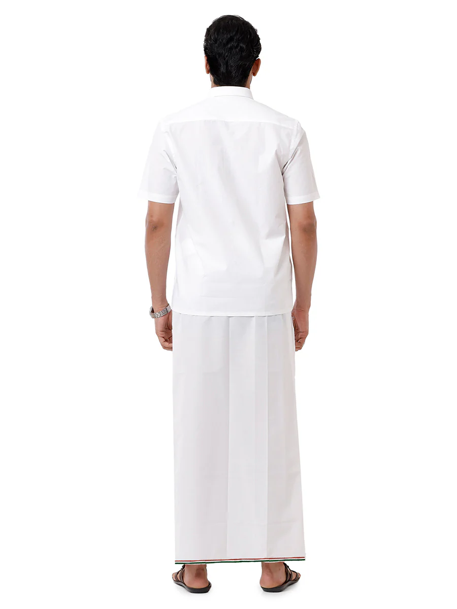 Men 100% Cotton Single Layer Political Dhoti MLA Congress - Image 4