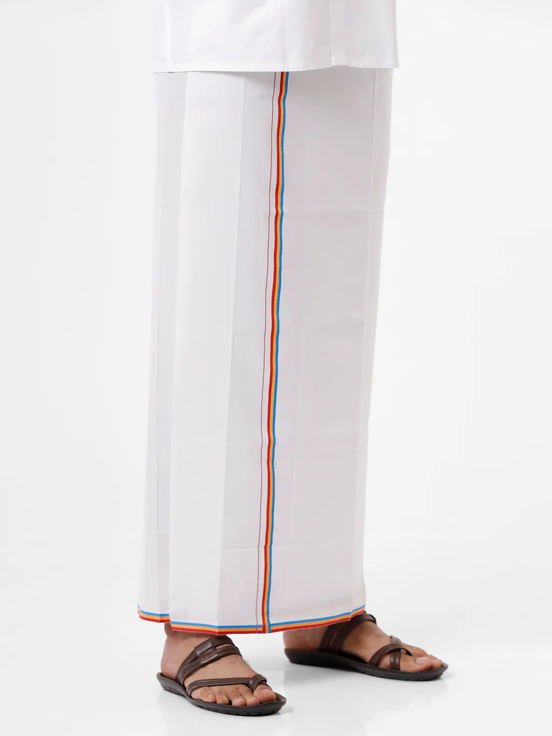 Men 100% Cotton Single Layer Political Dhoti PMK - Image 2