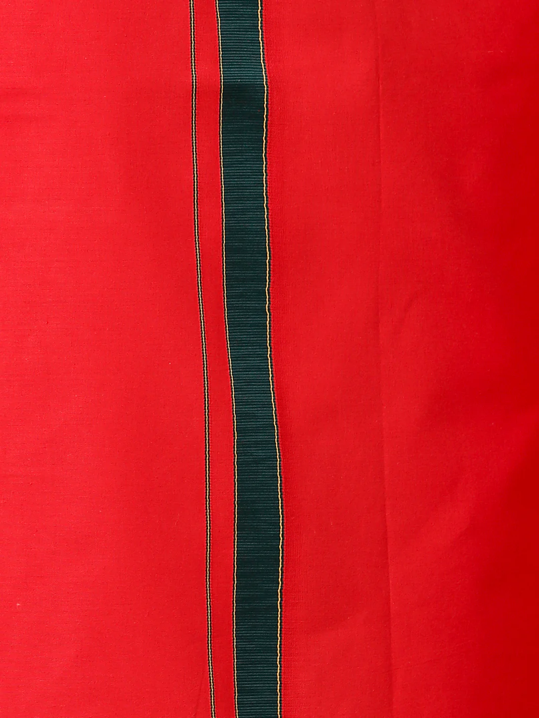 Men 100% Cotton Single Layer Red Dhoti & Towel Set with Mayilkhan Border Brindhavan - Image 5