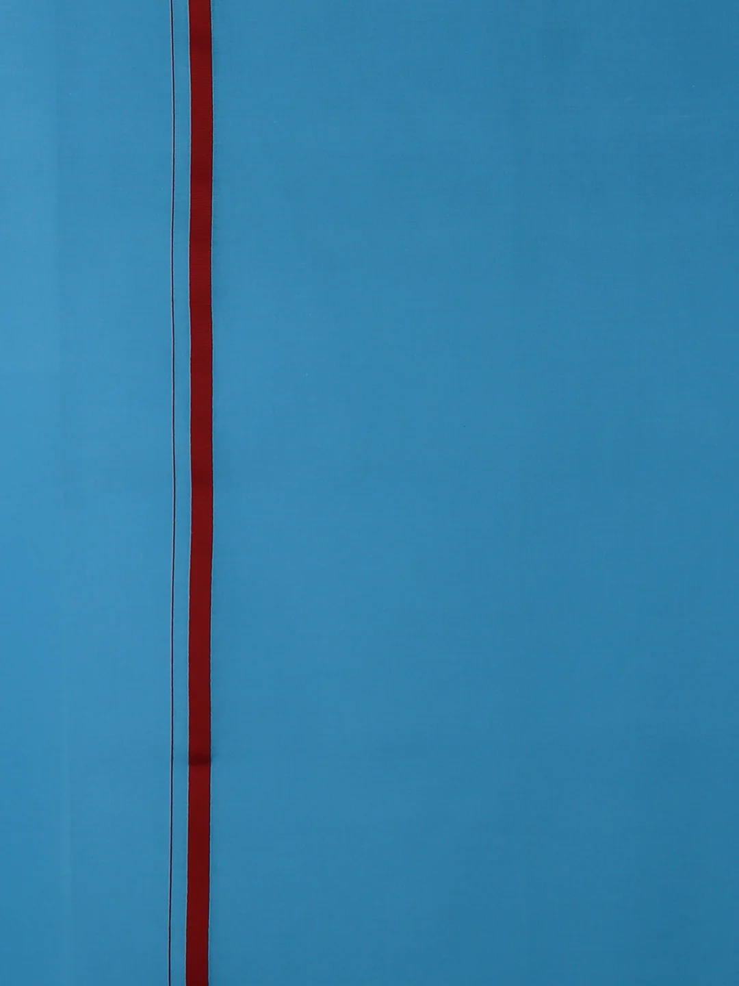 Men 100% Cotton Single Layer Turquise Blue Dhoti with Fancy Border - Image 4
