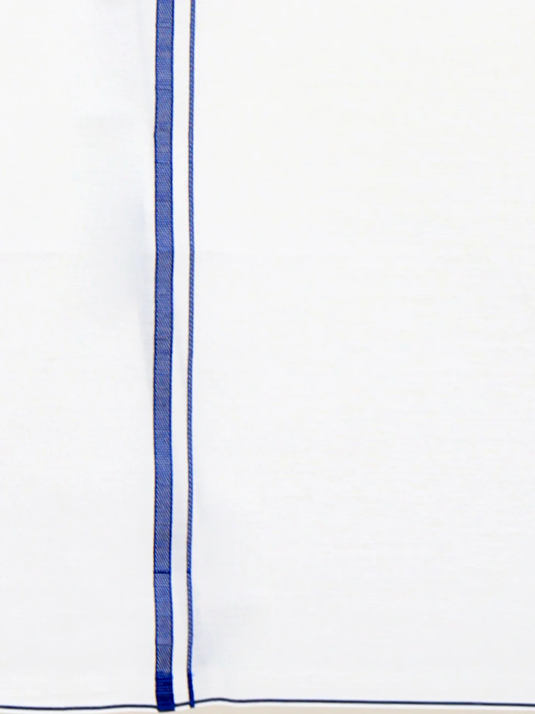 Men 100% Cotton Single Layer White Dhoti with Fancy Border NV01 - Image 4
