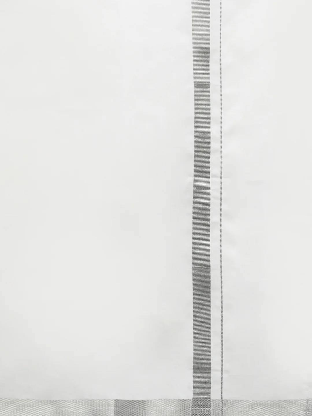 Men 100% Cotton Single Layer White Dhoti with Silver Jari Border Shringar - Image 8