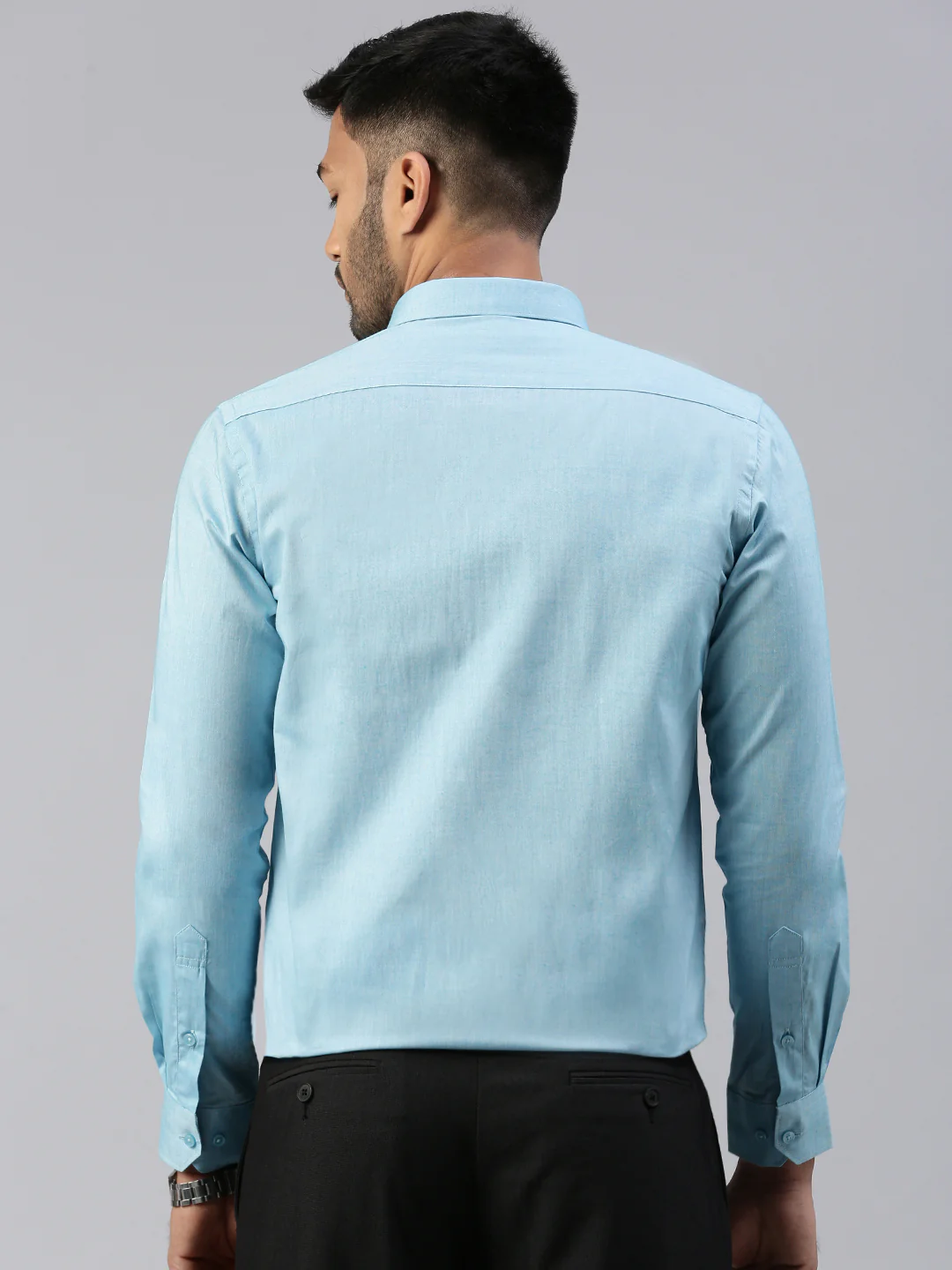 Men 100% Cotton Smart Fit Shirt Blue CL6 GD6 - Image 5