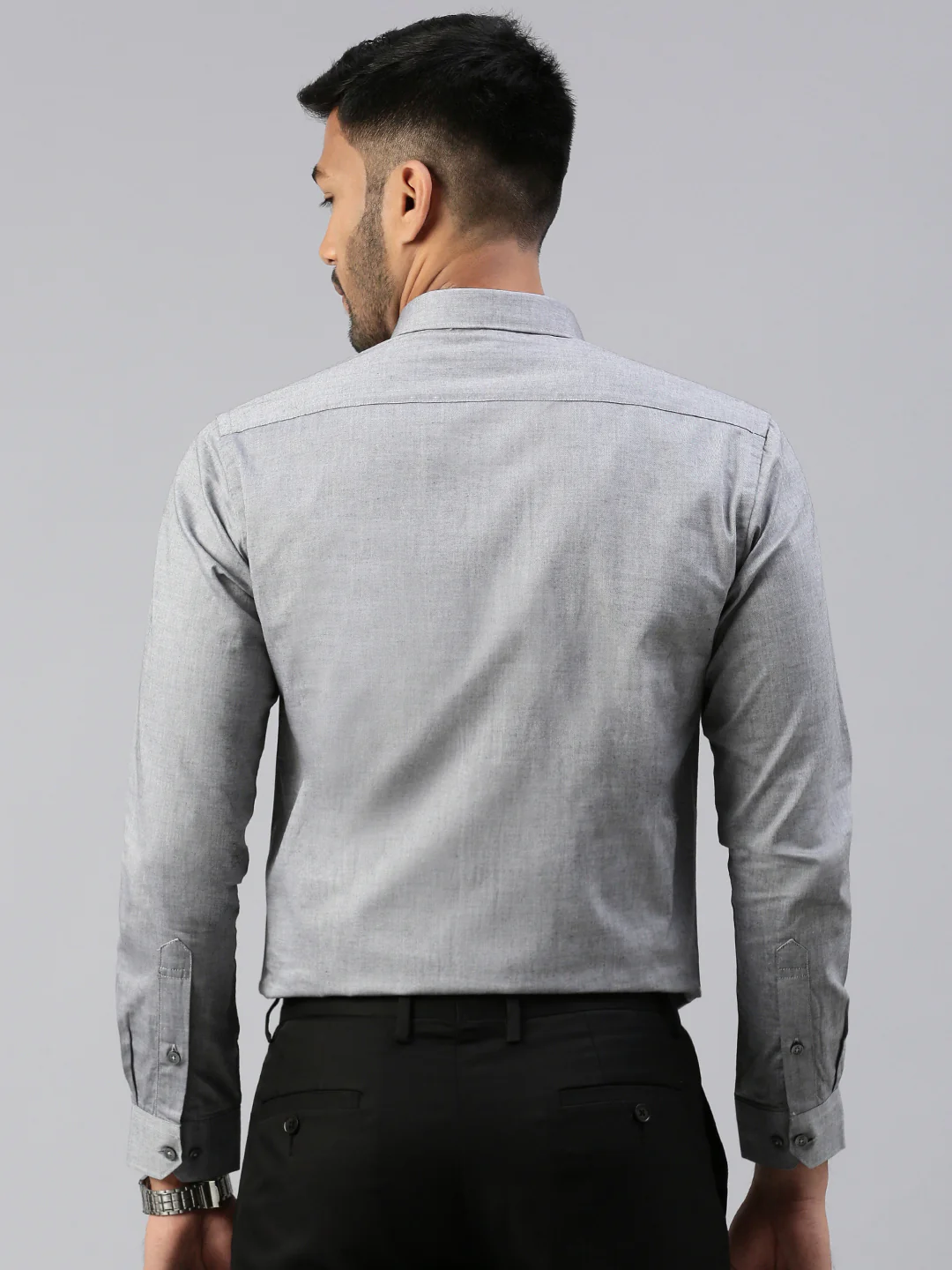 Men 100% Cotton Smart Fit Shirt Grey CL6 GD3 - Image 5