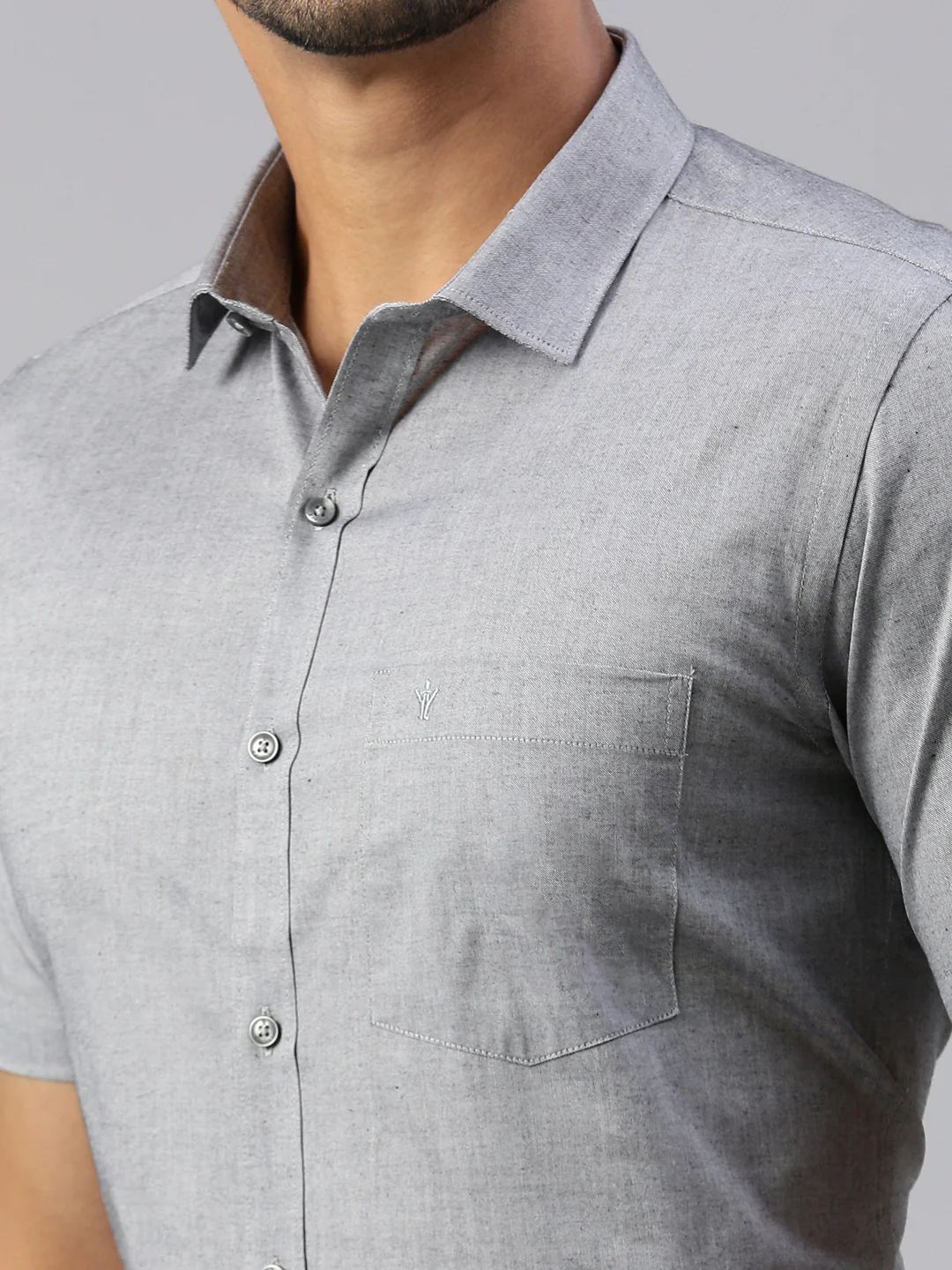 Men 100% Cotton Smart Fit Shirt Grey CL6 GD3 - Image 7