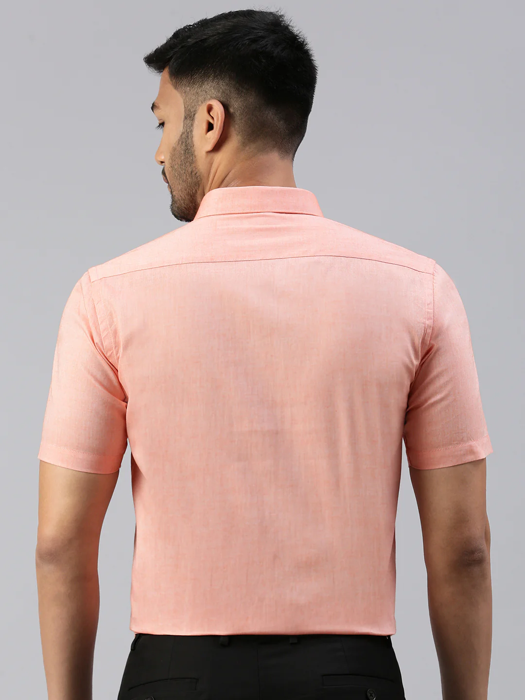 Men 100% Cotton Smart Fit Shirt Orange CL6 GD4 - Image 5
